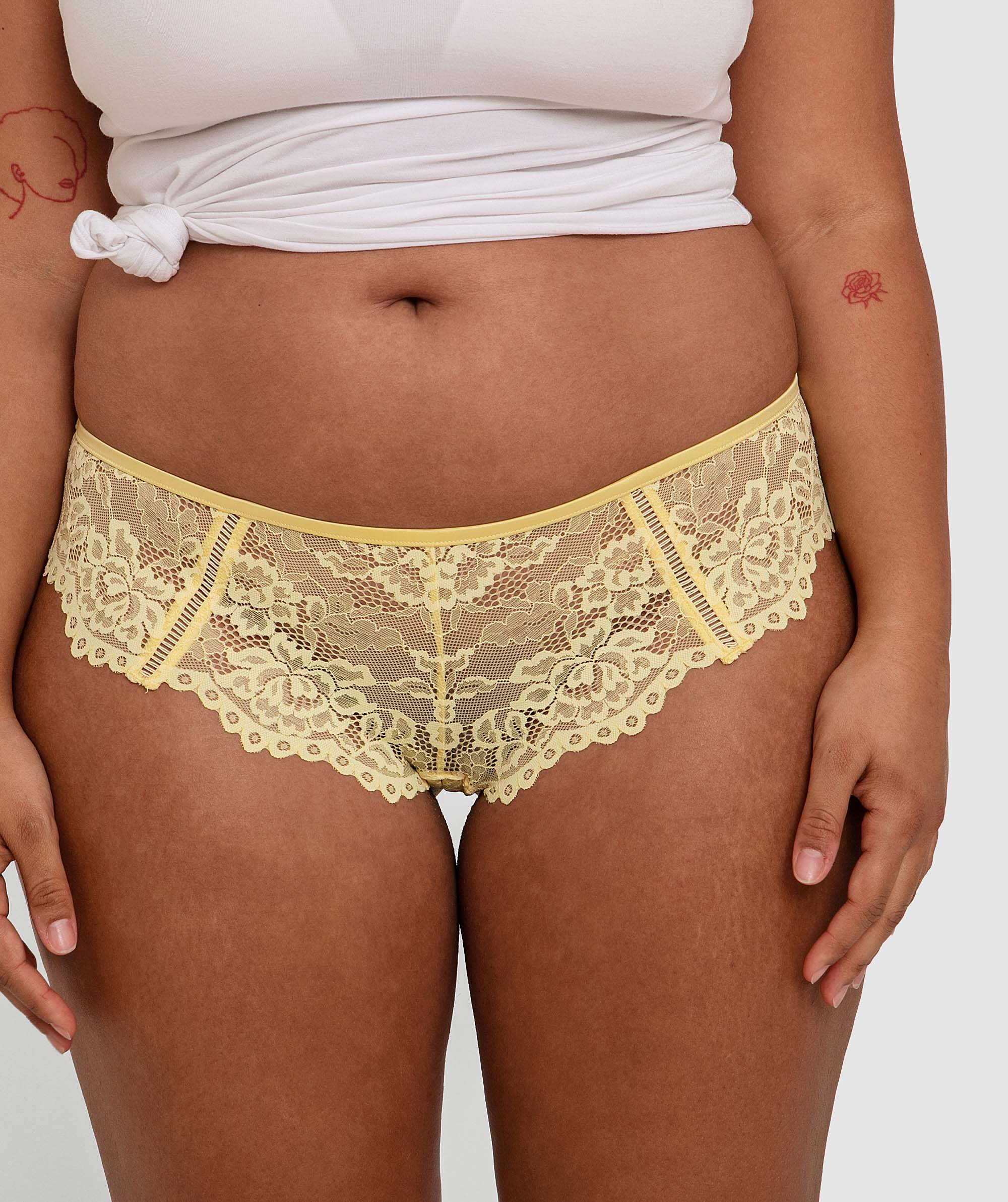 Bella Brazilian Knicker - Light Yellow