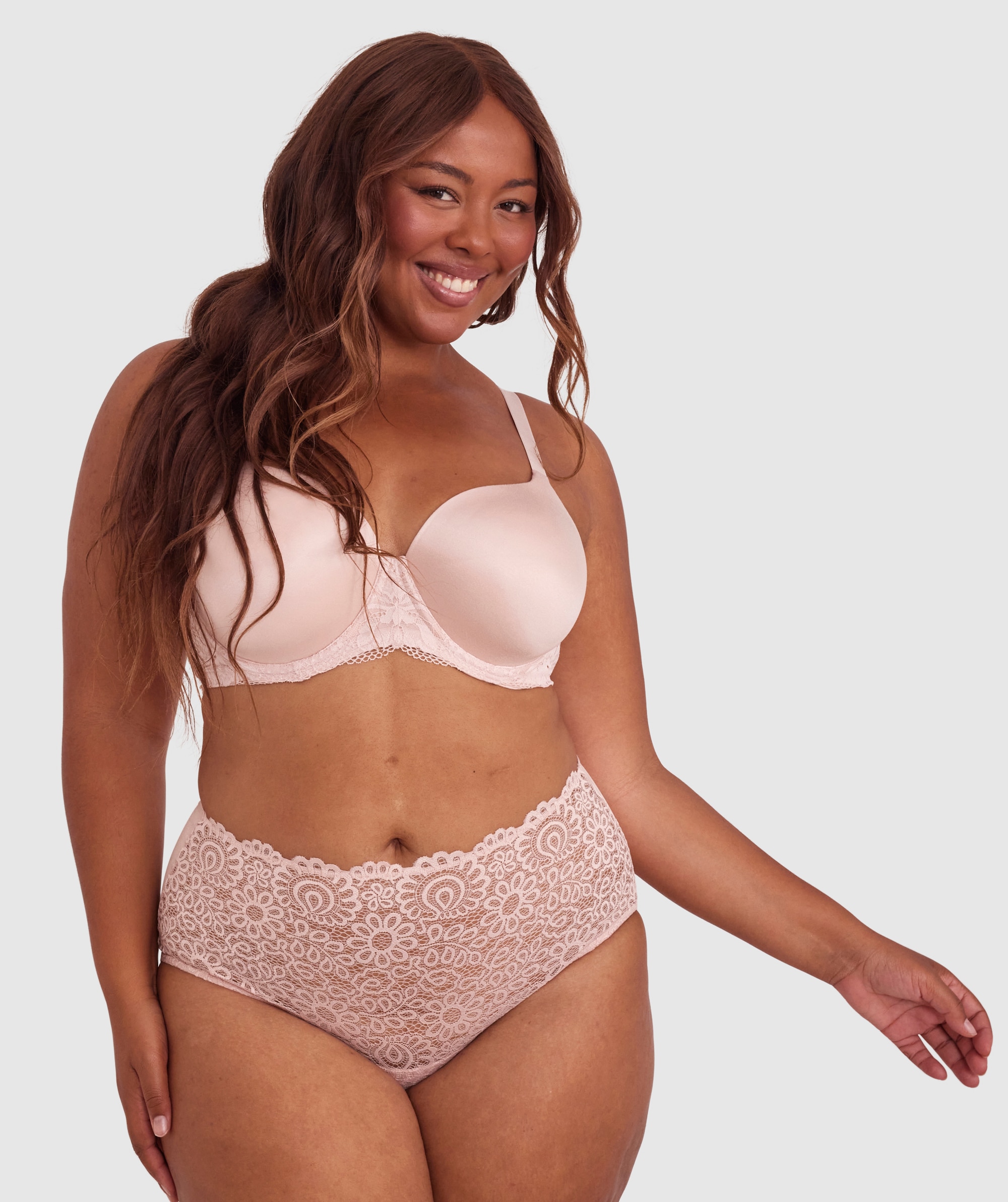 Body Bliss Lace 2nd Gen Full Cup Bra - Blush Pink