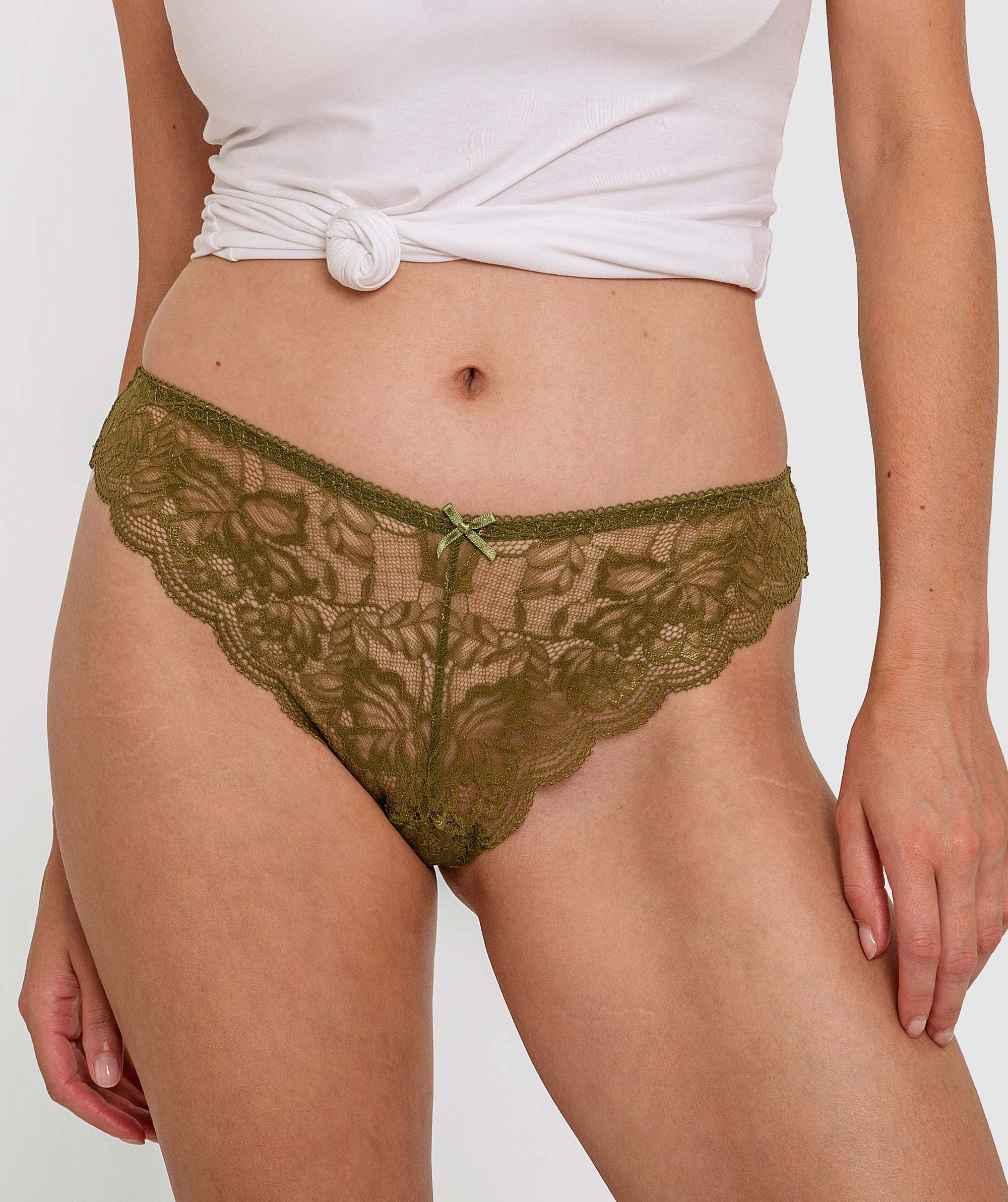 Romance Brazilian Knicker - Khaki