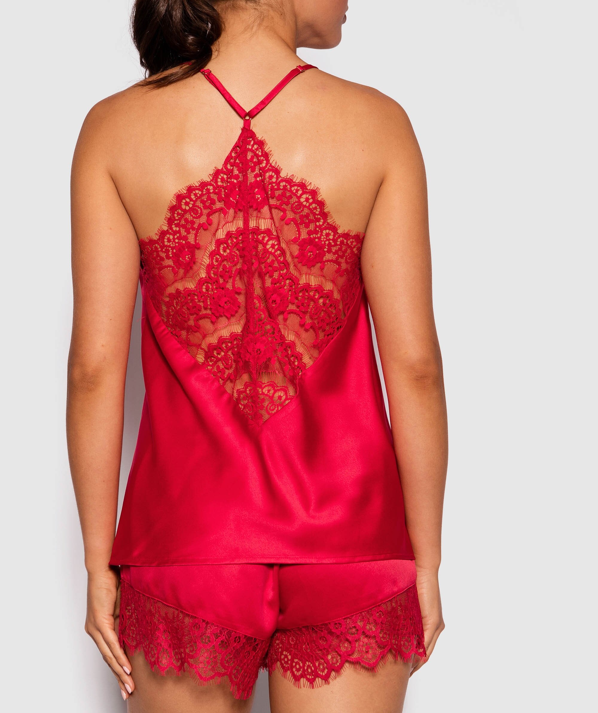 Entice Lace Shorts - Red