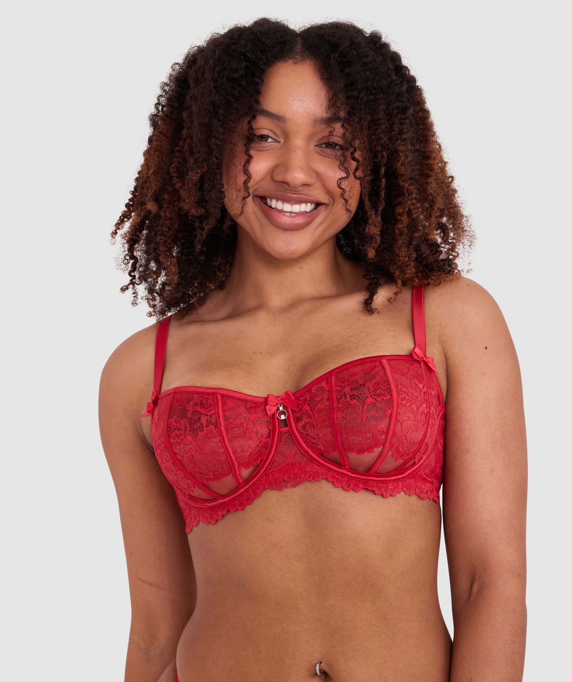 Bras N Things Bethany Underwire Bodysuit Red 01373904