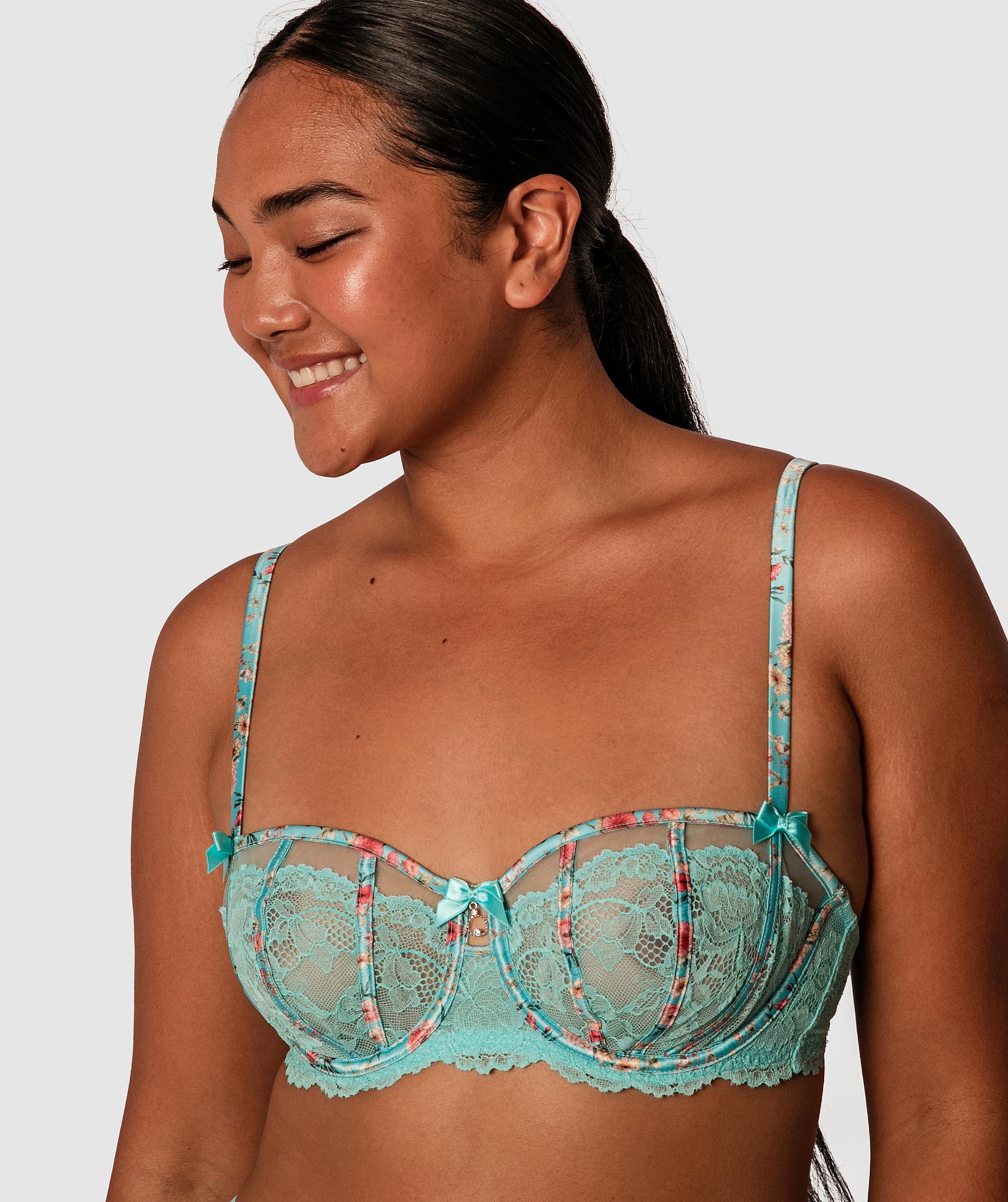 Bethany Underwire Bra - Aqua
