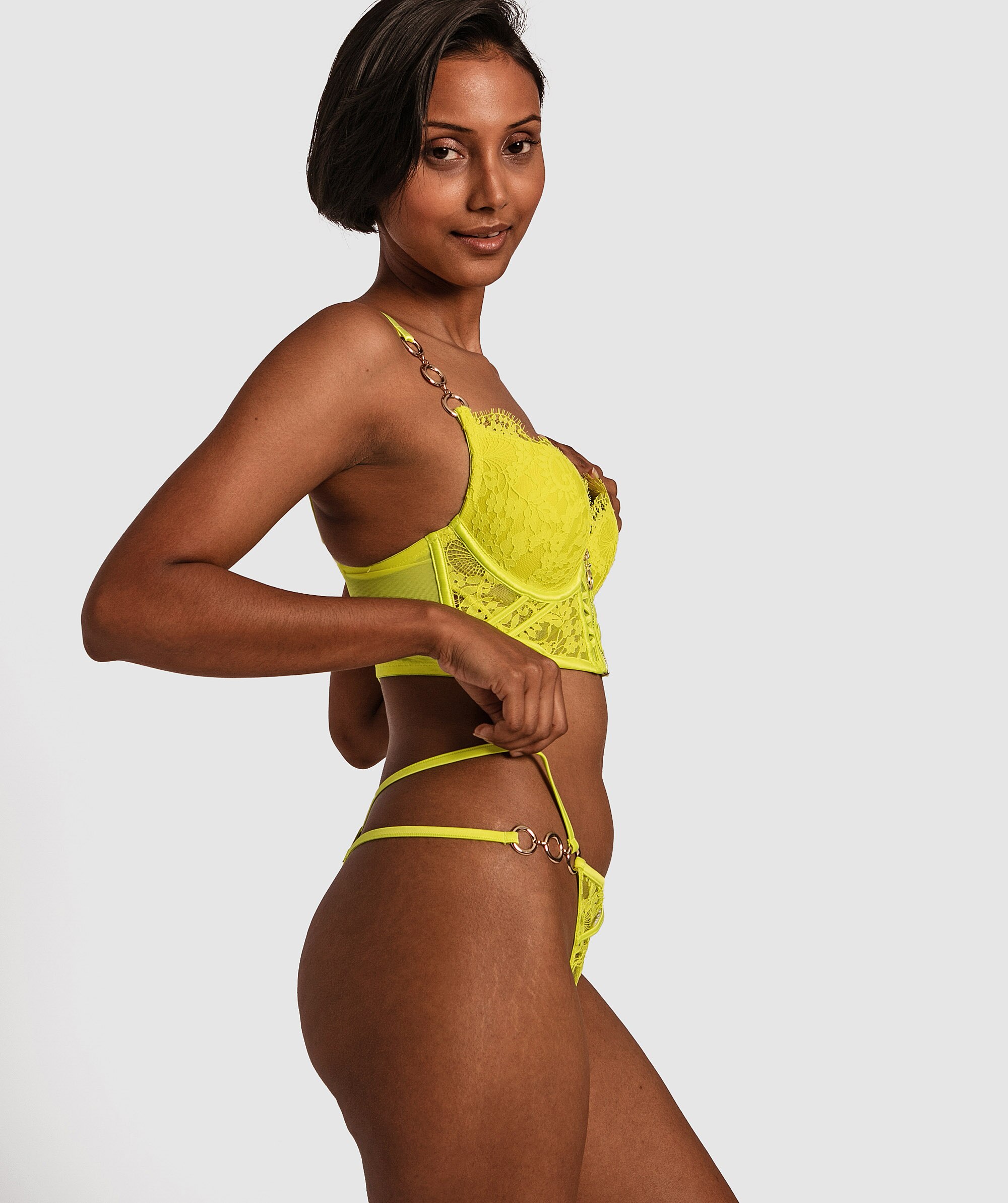 Vamp Rise and Shine V-String Knicker - Chartreuse 