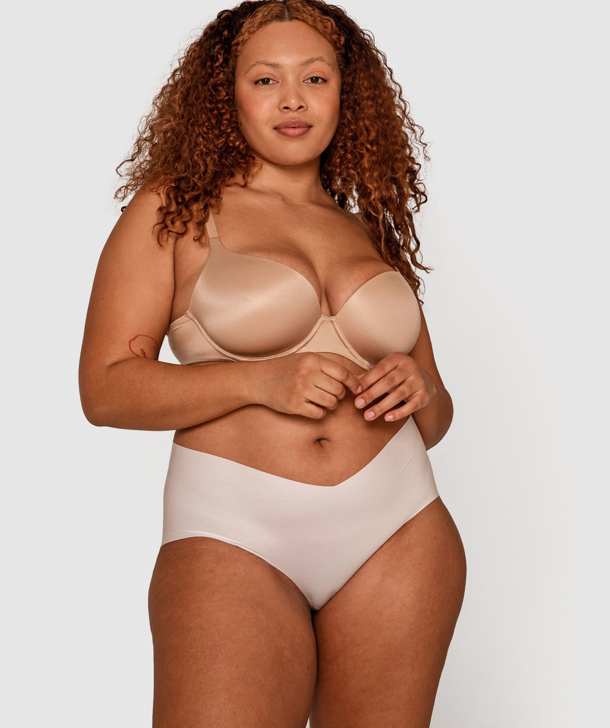 Smooth Comfort V Front Midi Brief - Bright White