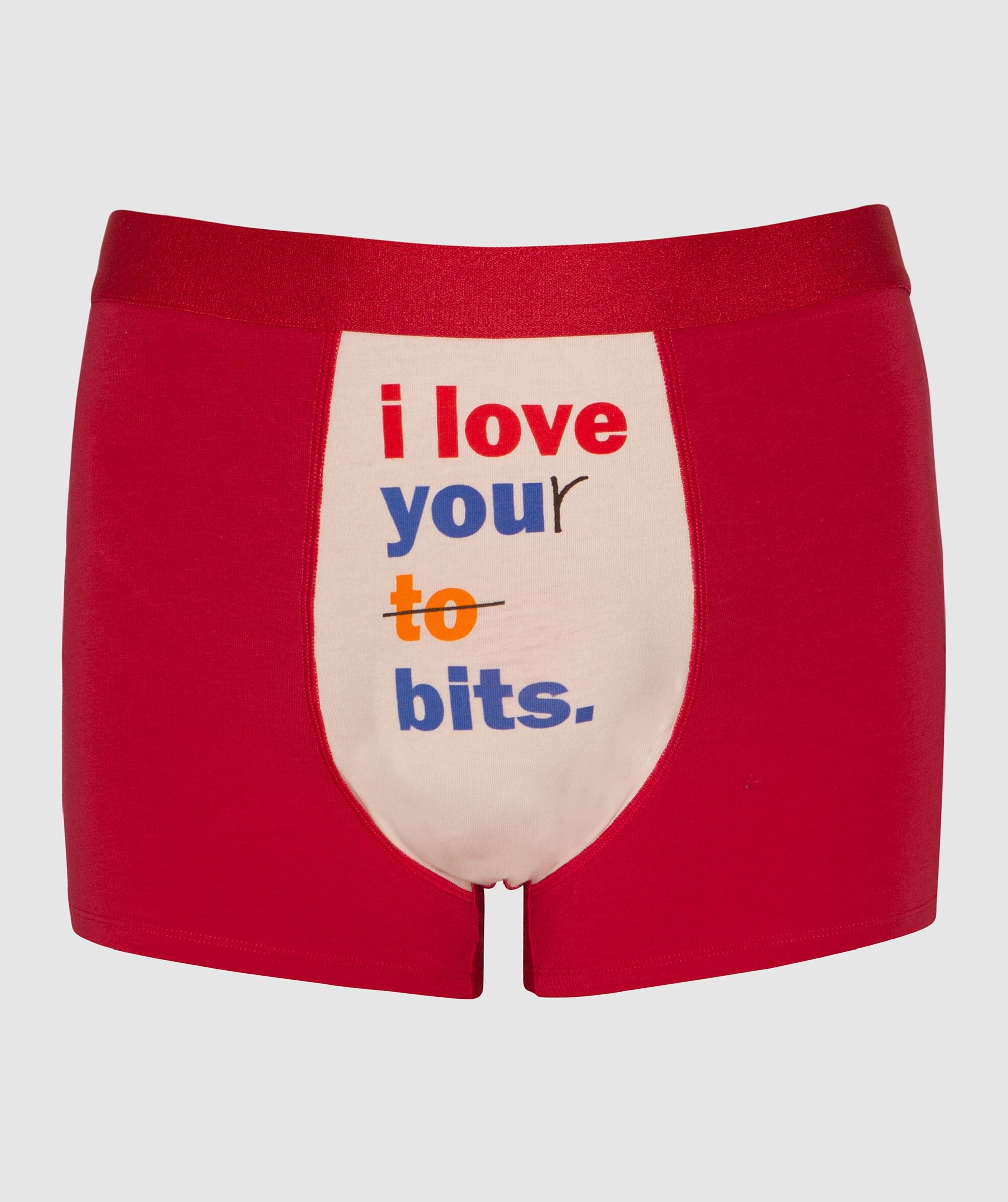 Love Your Bits Man Trunks - Red
