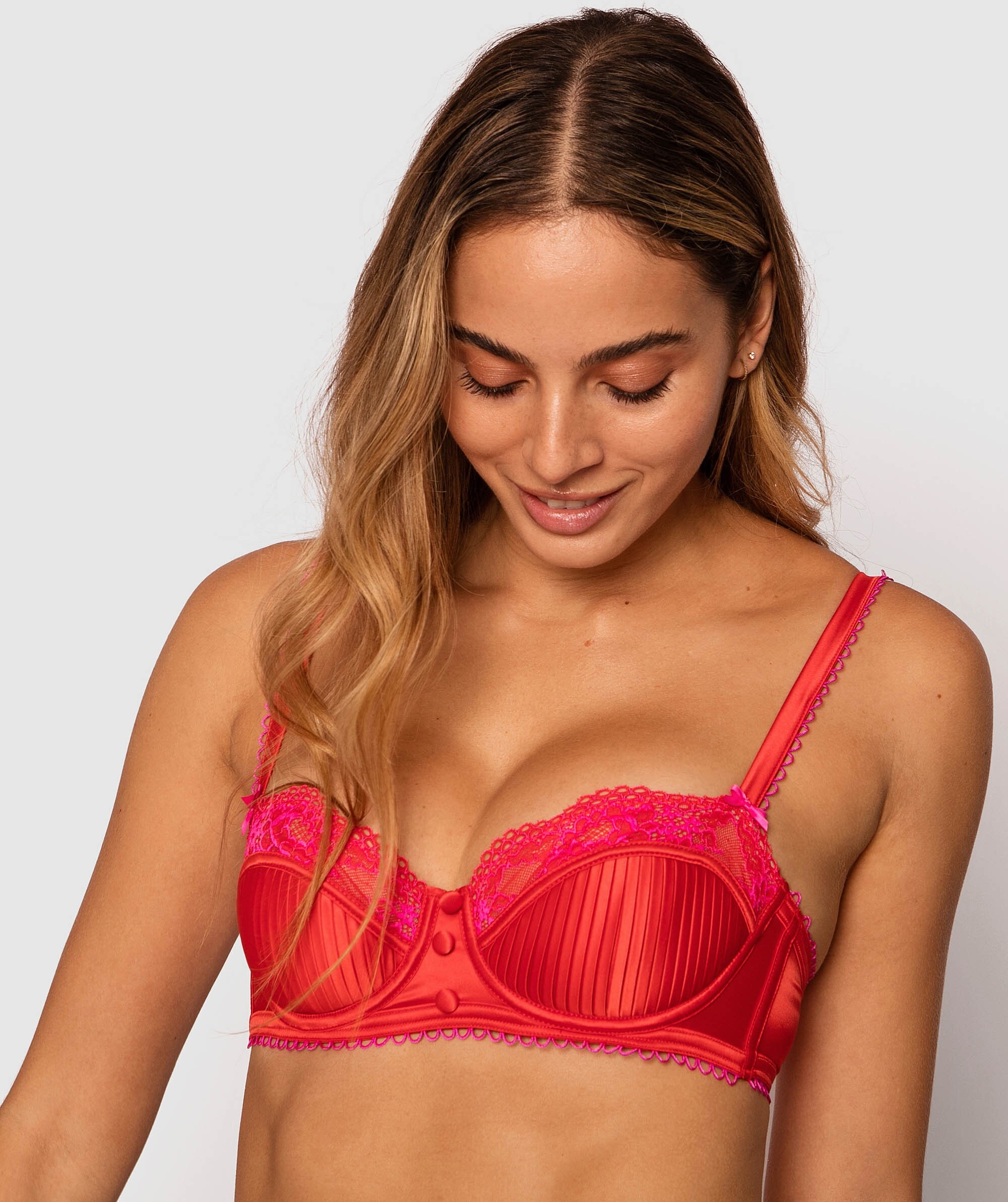 Enchanted Bordeaux Underwire Bra - Red/Pink