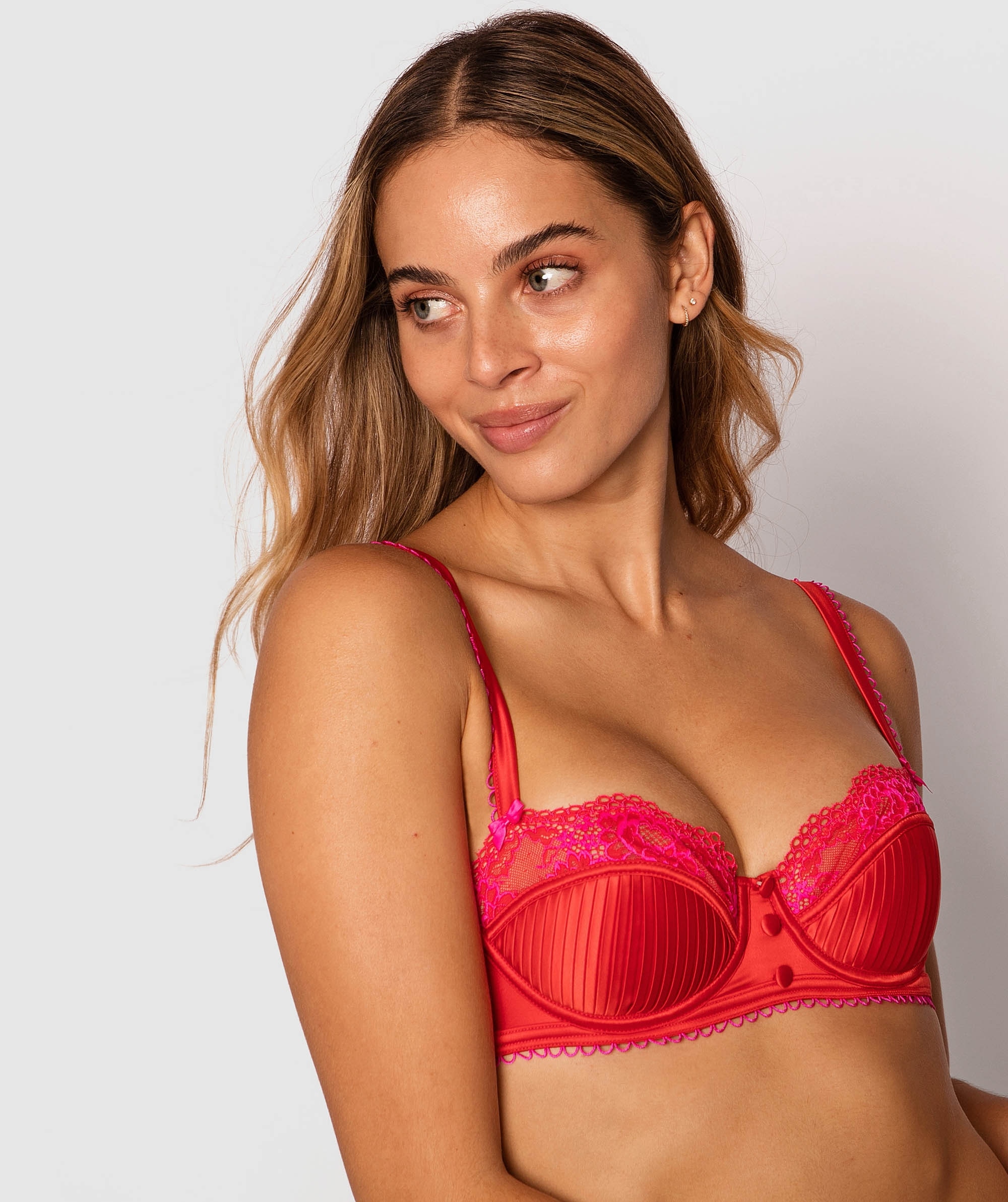 Enchanted Bordeaux Underwire Bra - Red/Pink