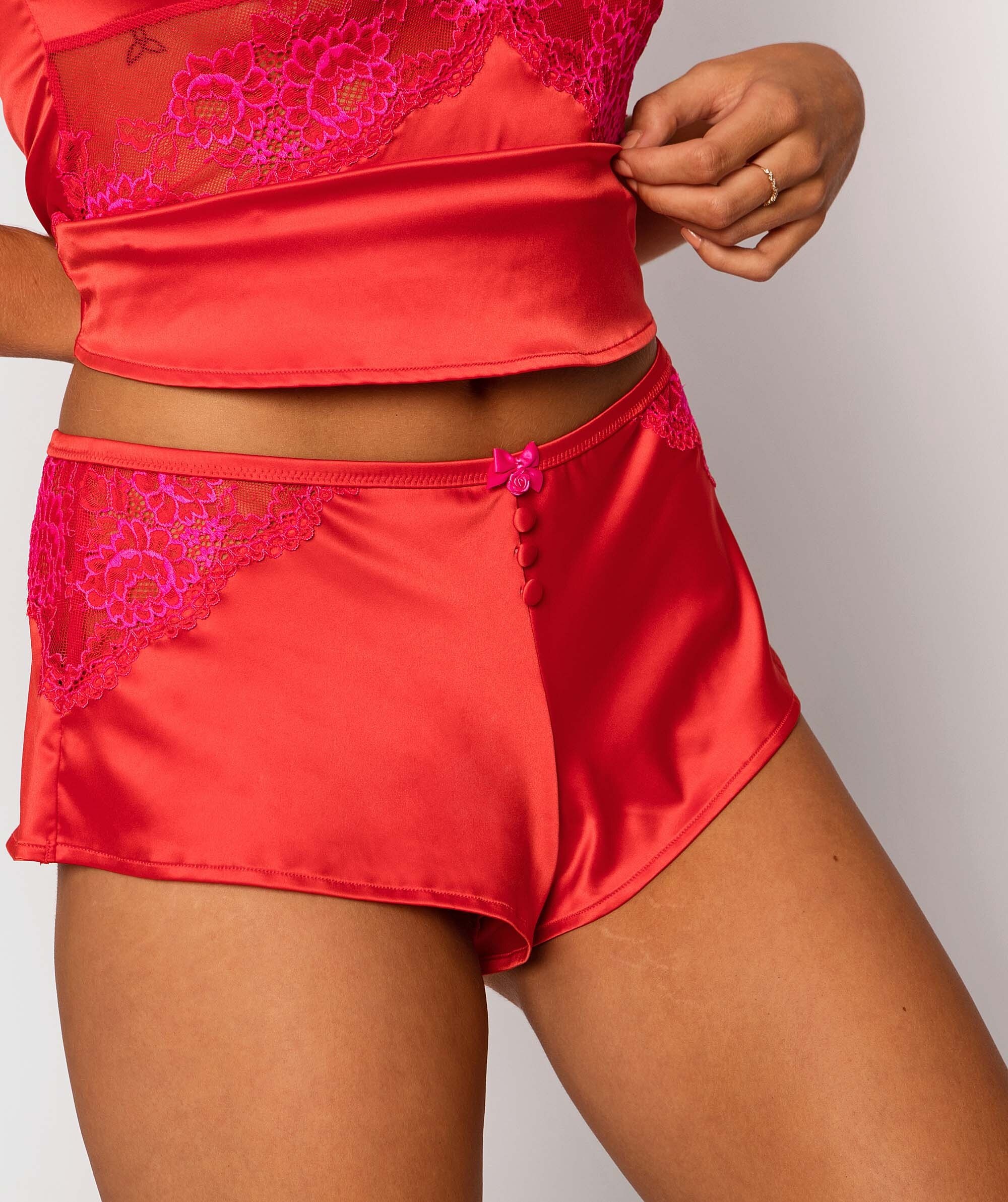 Enchanted Bordeaux French Knicker - Red/Pink 