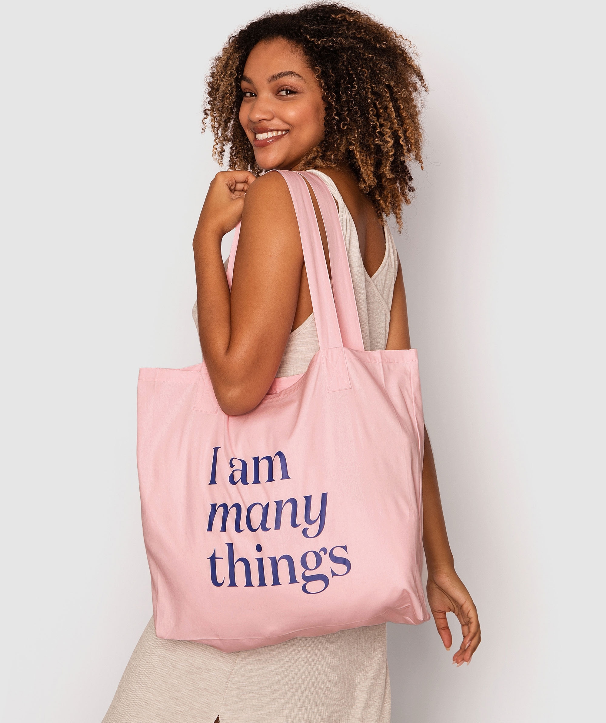 I Am Many Things Tote Bag - Pink