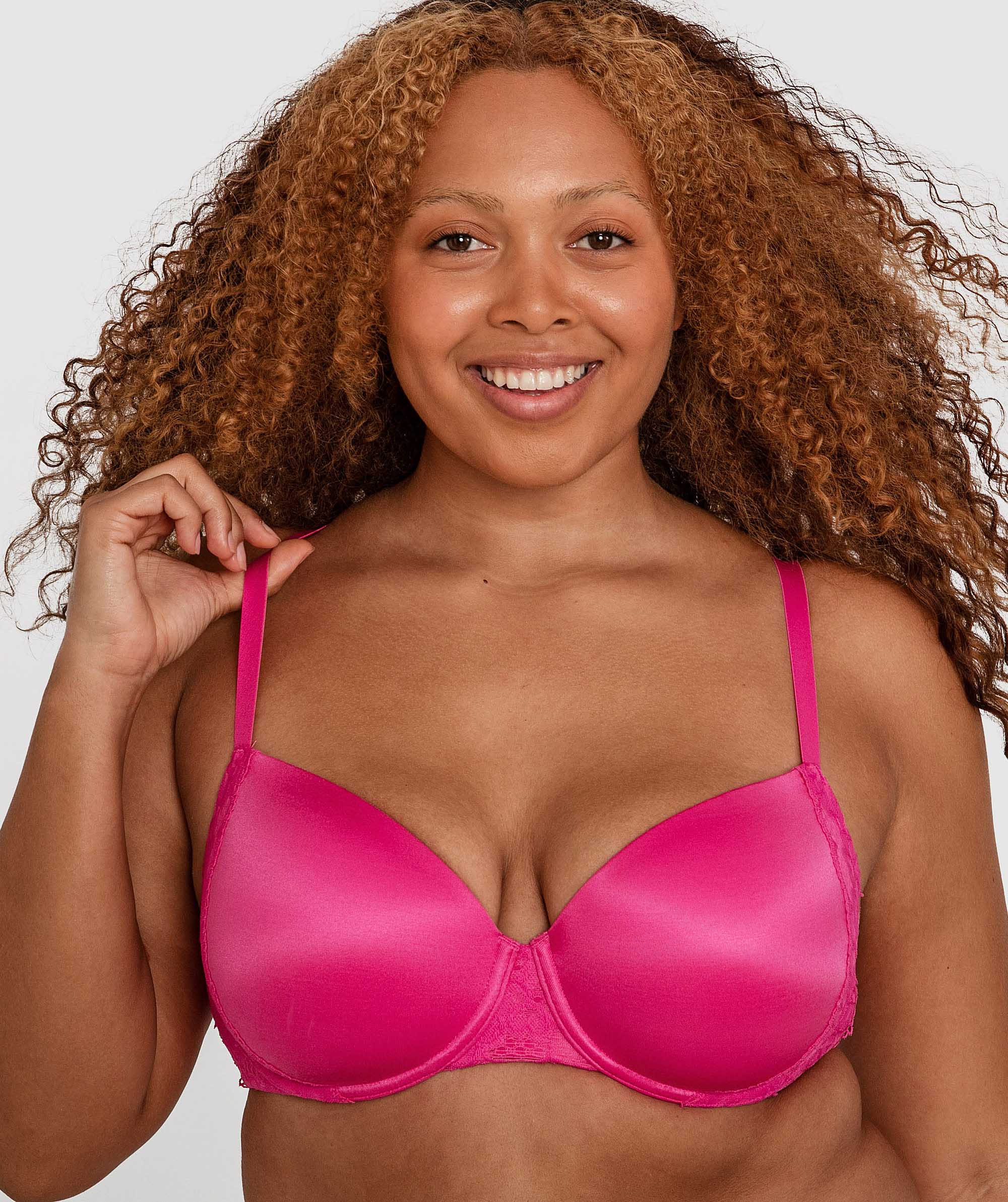 Bras N Things Planet Bliss Lace Full Cup Bra - Fuchsia Pink