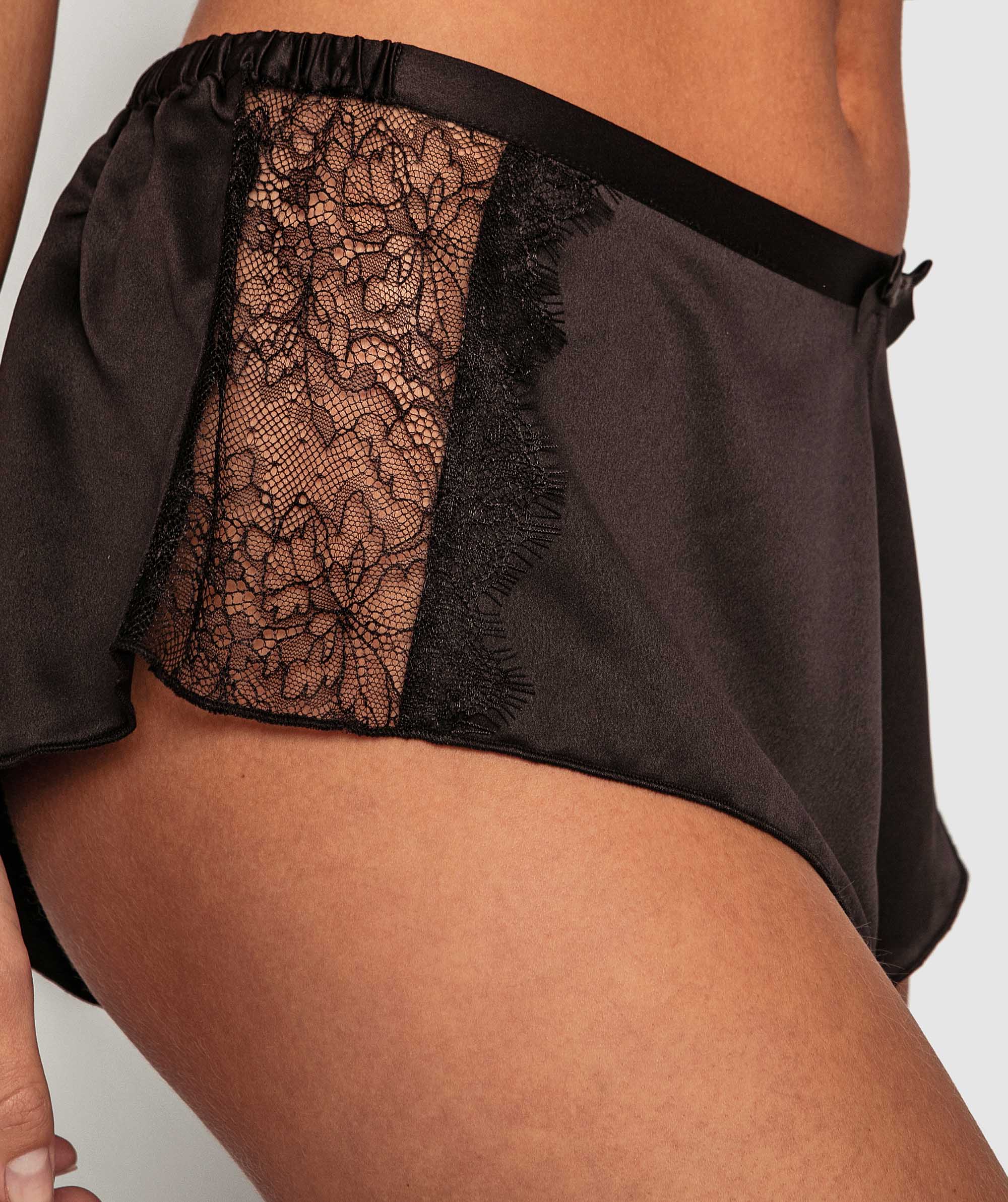 Juliet Chain French Panties - Black
