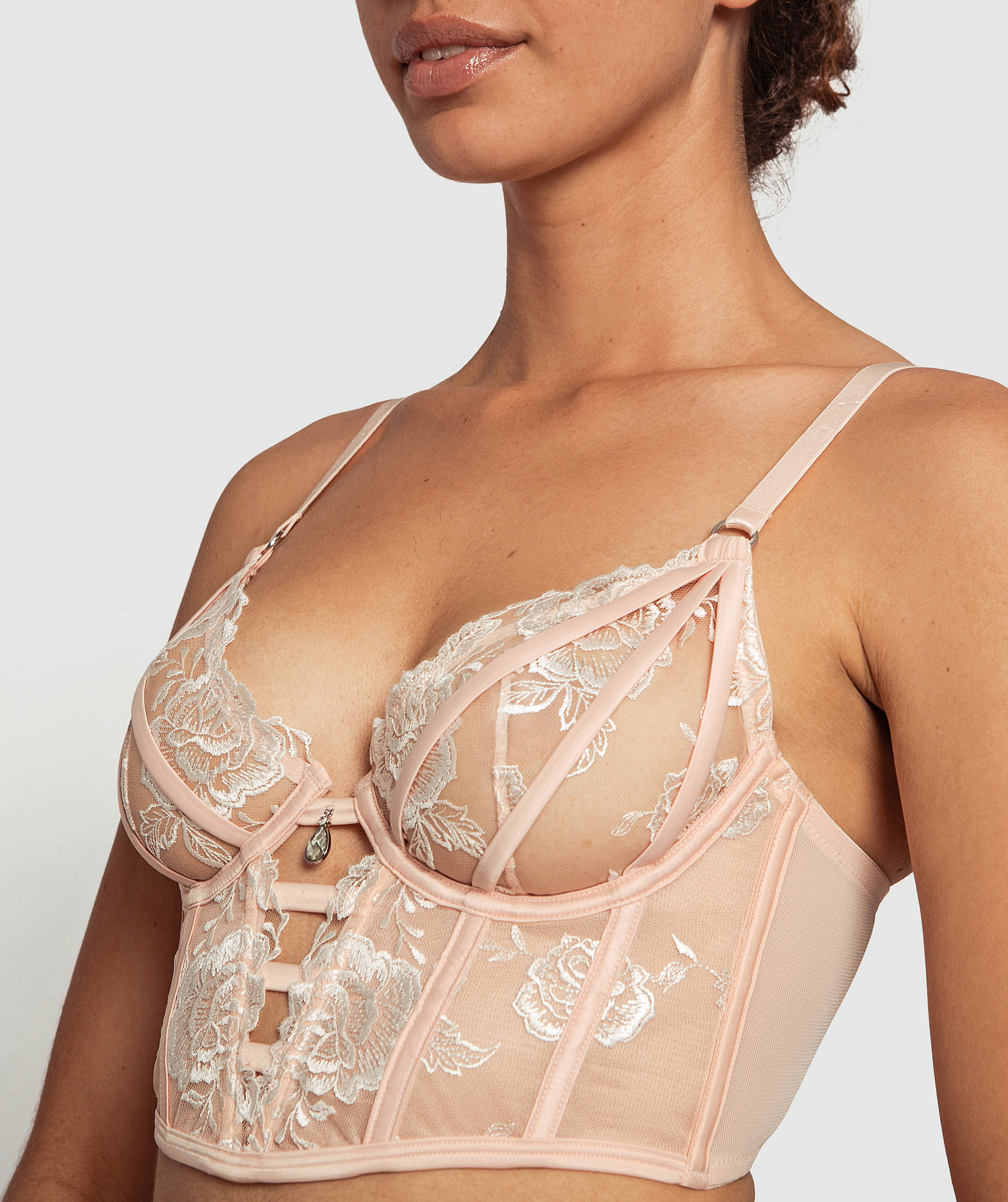 Enchanted When In Rome Underwire Bra - Light Pink