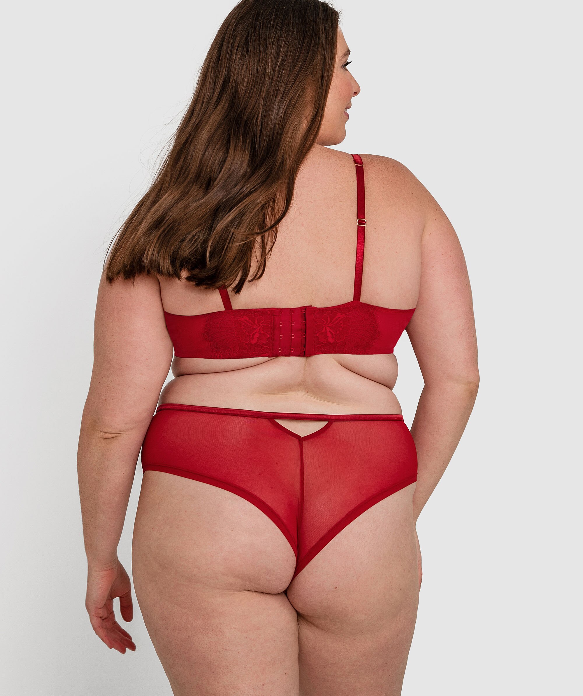 Ingrid High Waist Brief - Dark Red
