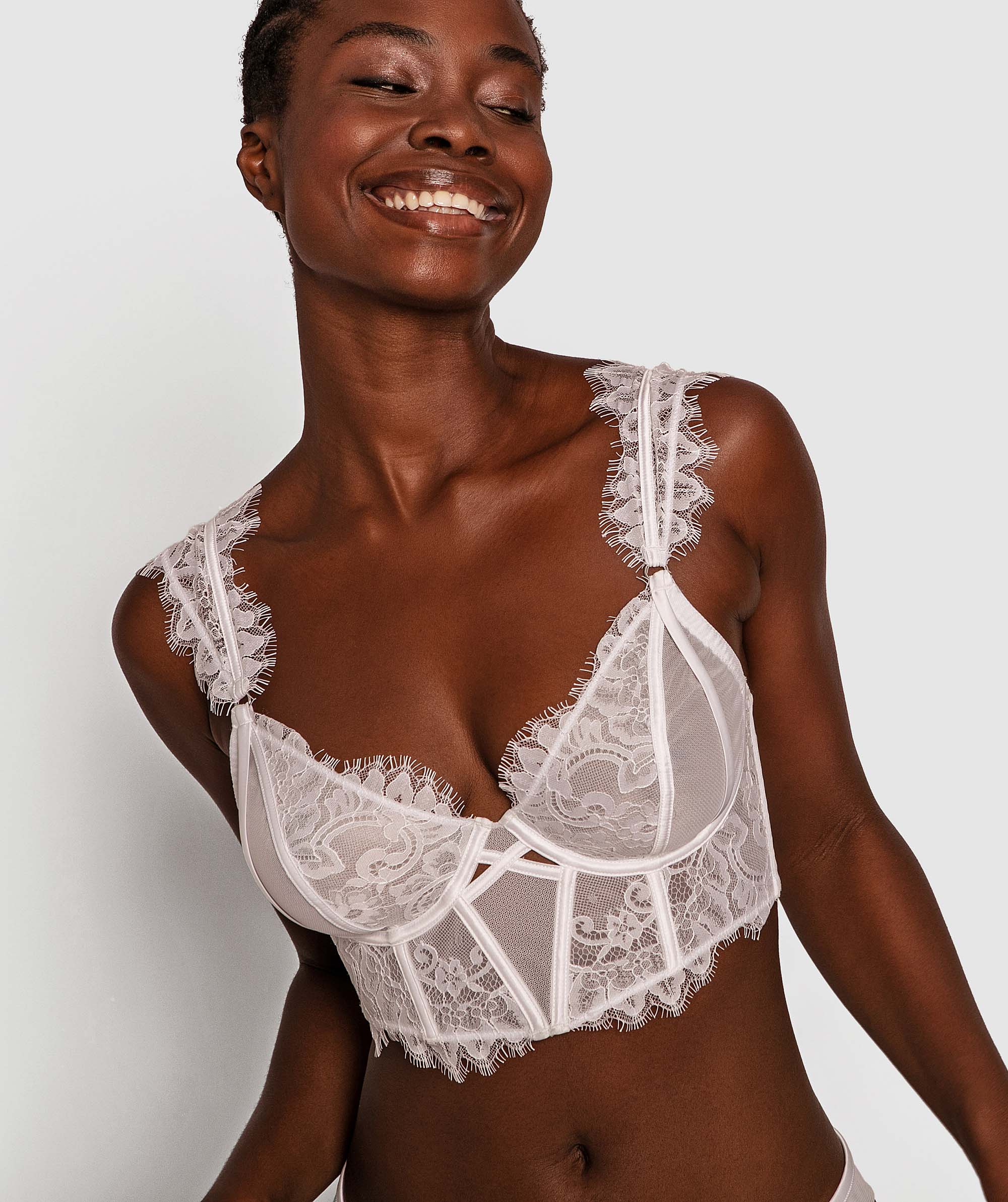 Enchanted For The Brides Plunge Underwire Bra - White