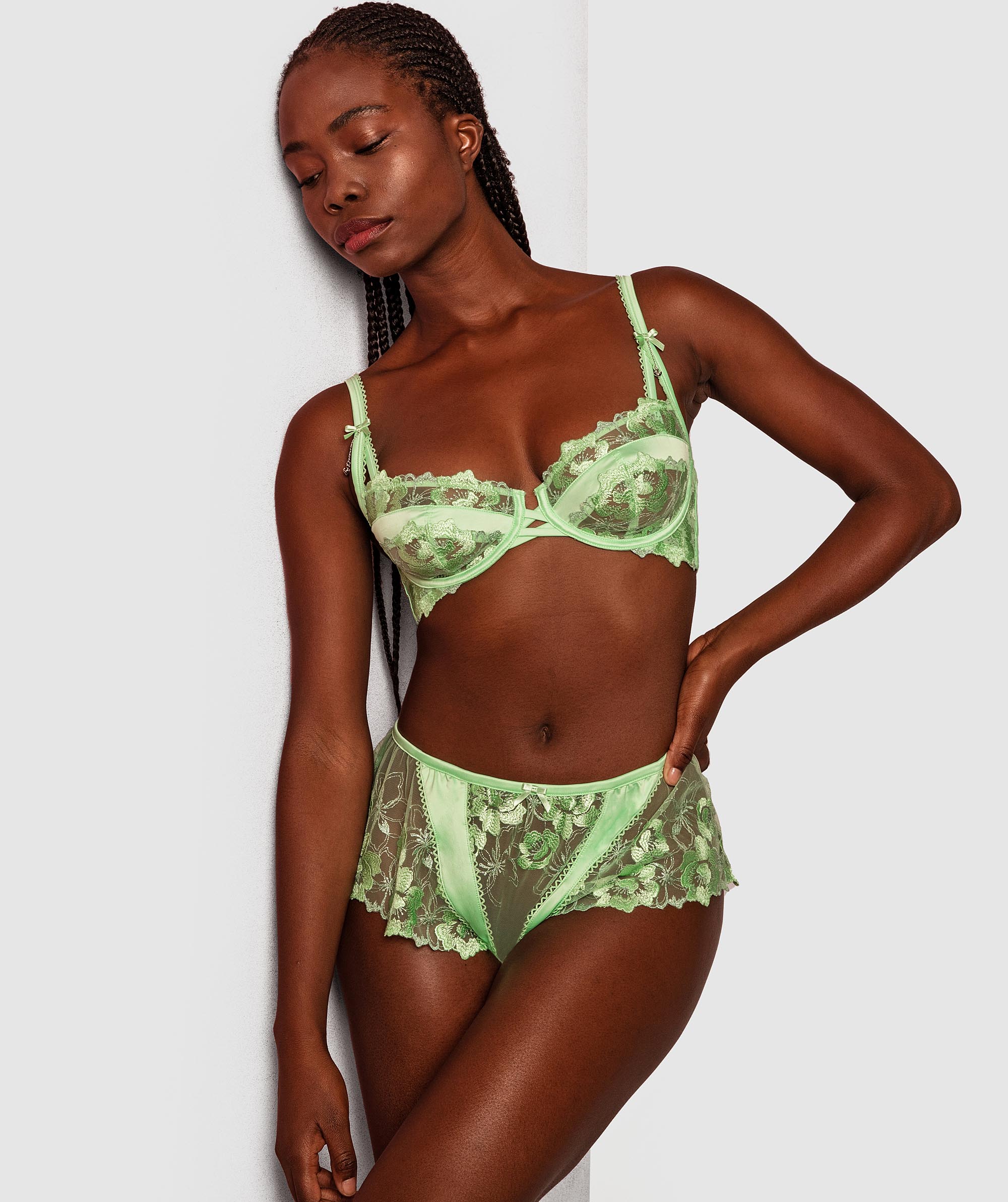 Enchanted Marveling At Your Beauty French Knicker - Light Green