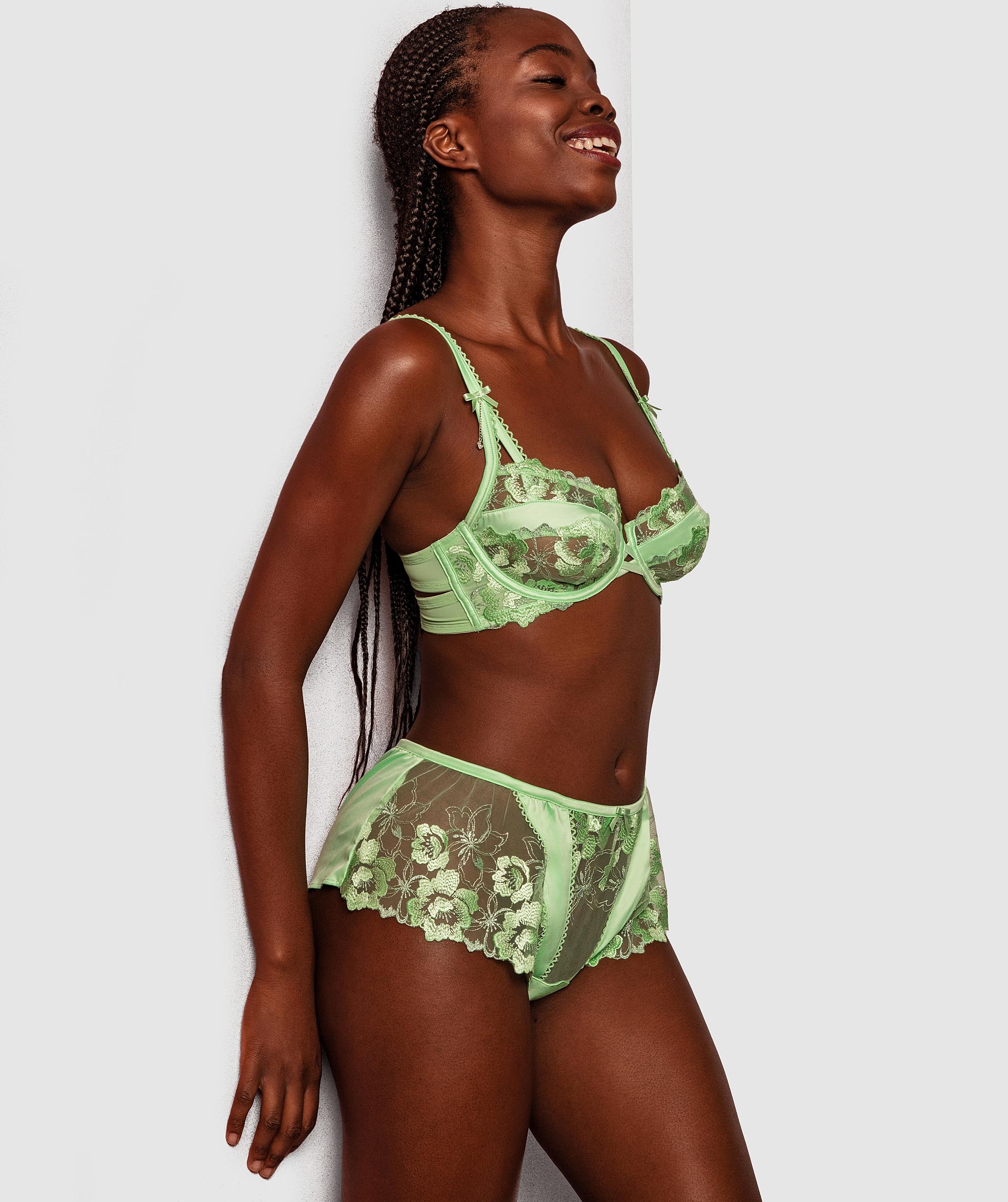 Enchanted Marveling At Your Beauty French Knicker - Light Green