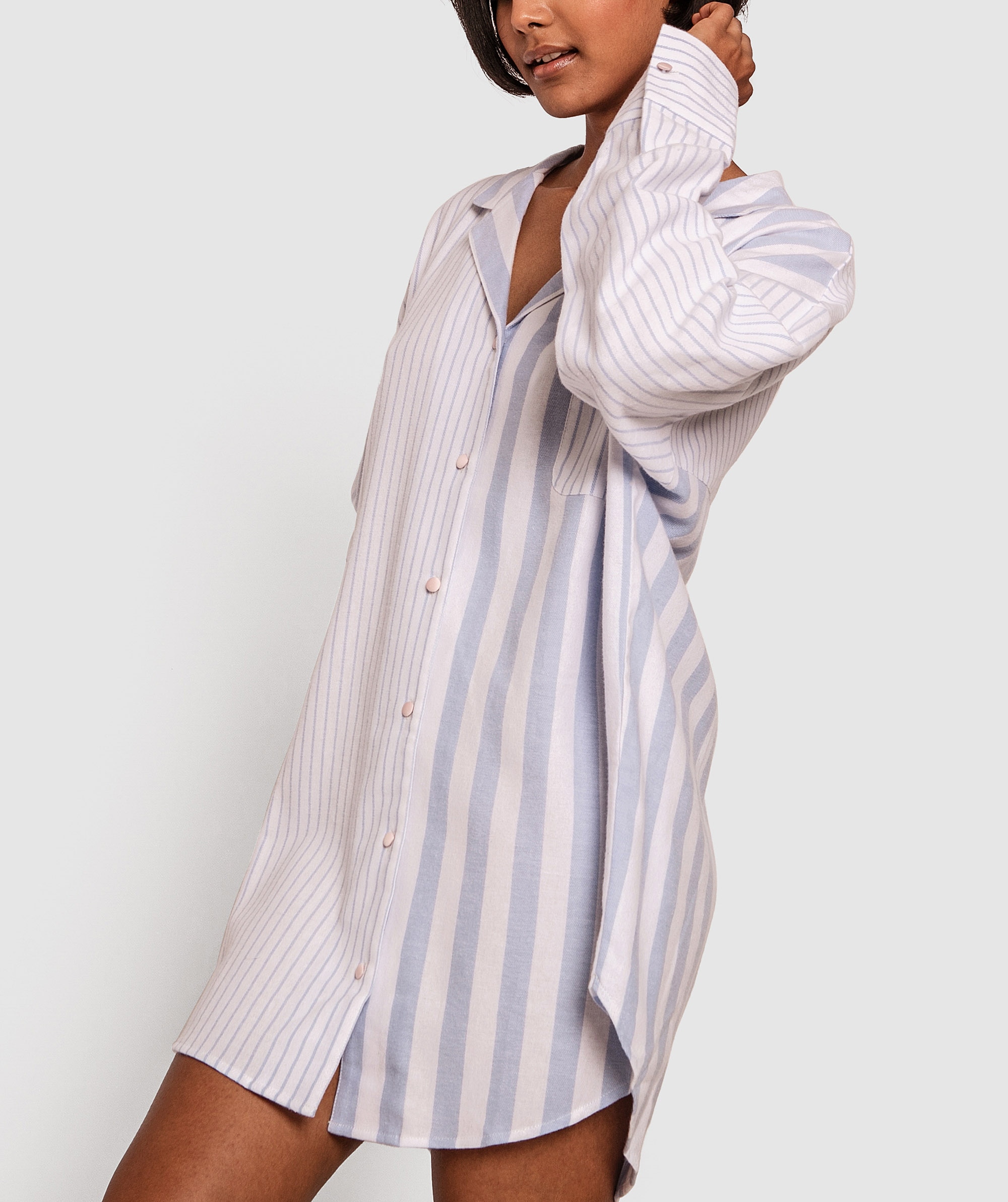 Maple Long Sleeve Sleep Shirt - Stripe