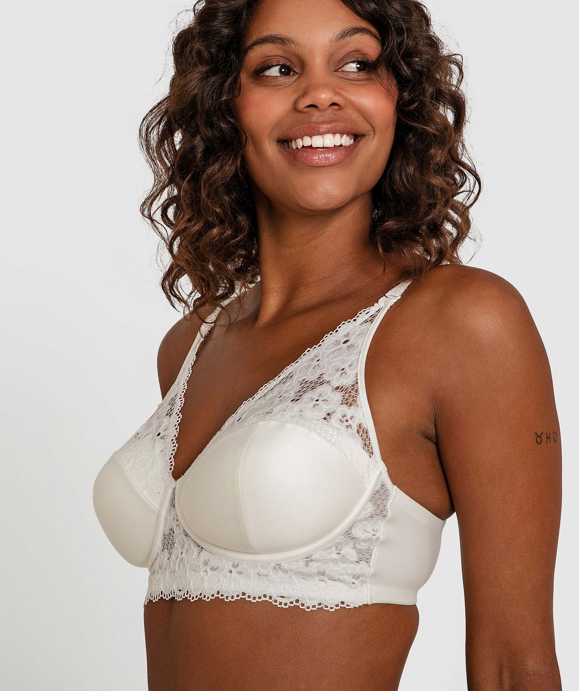 Bras N Things Planet Bliss Lace Double Push Up Bra - Ivory