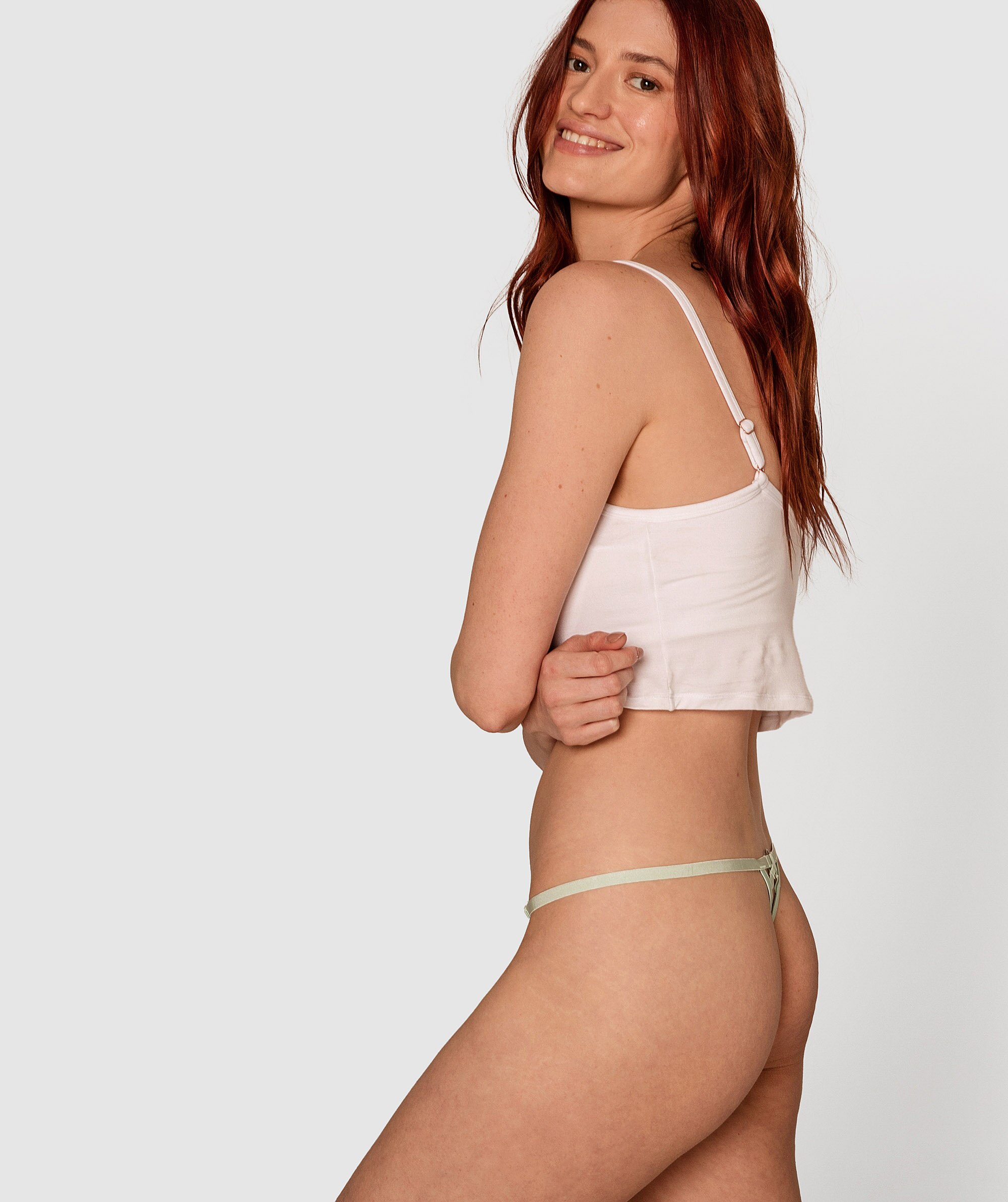 Fifi Mini V Knicker - Light Green