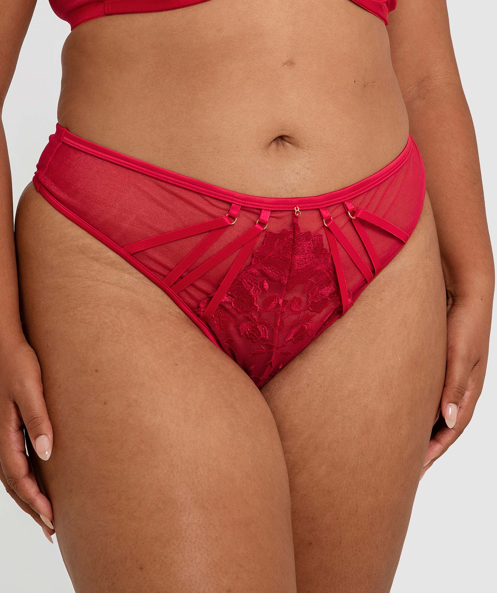 Night Games Showstopper High Waist Knicker - Red