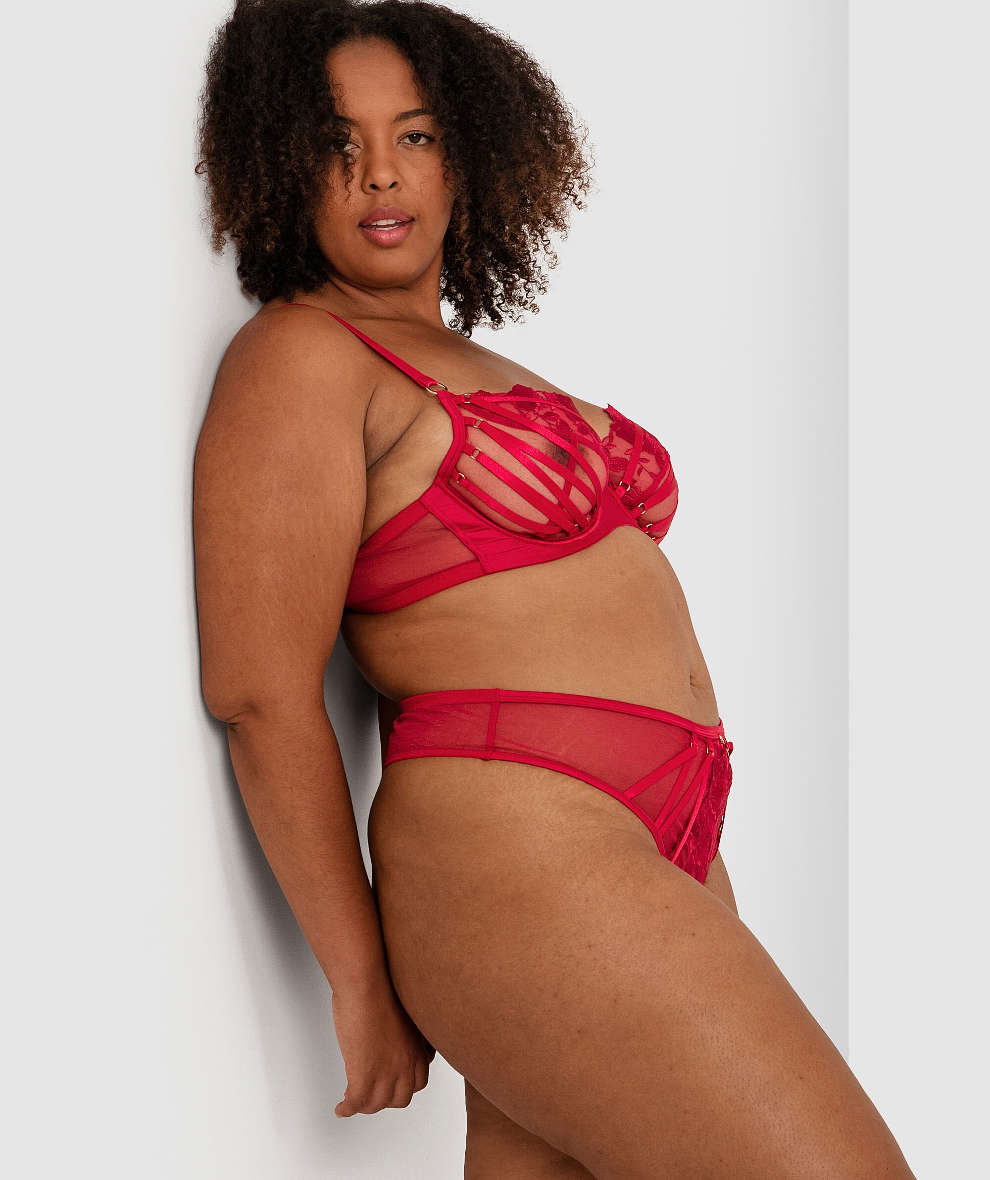 Night Games Showstopper High Waist Knicker - Red
