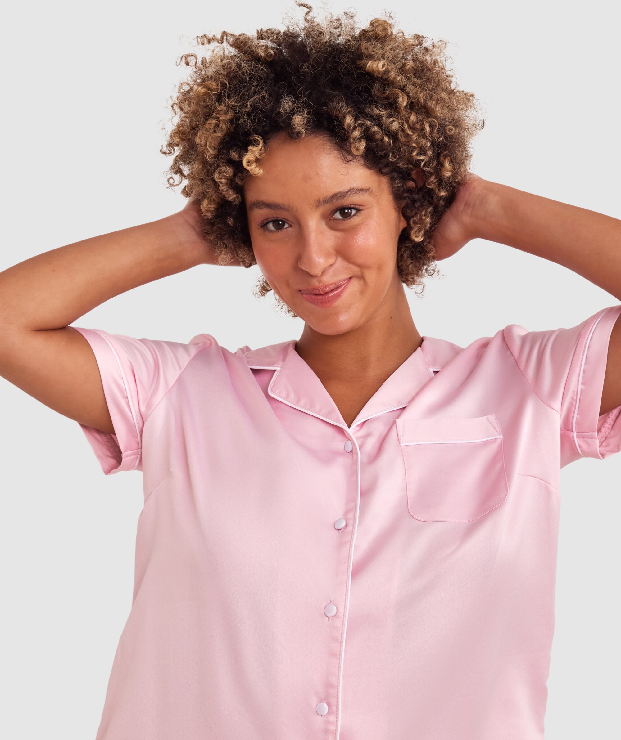 Bras N Things Liquid Satin Long Pants Light Pink 01344801