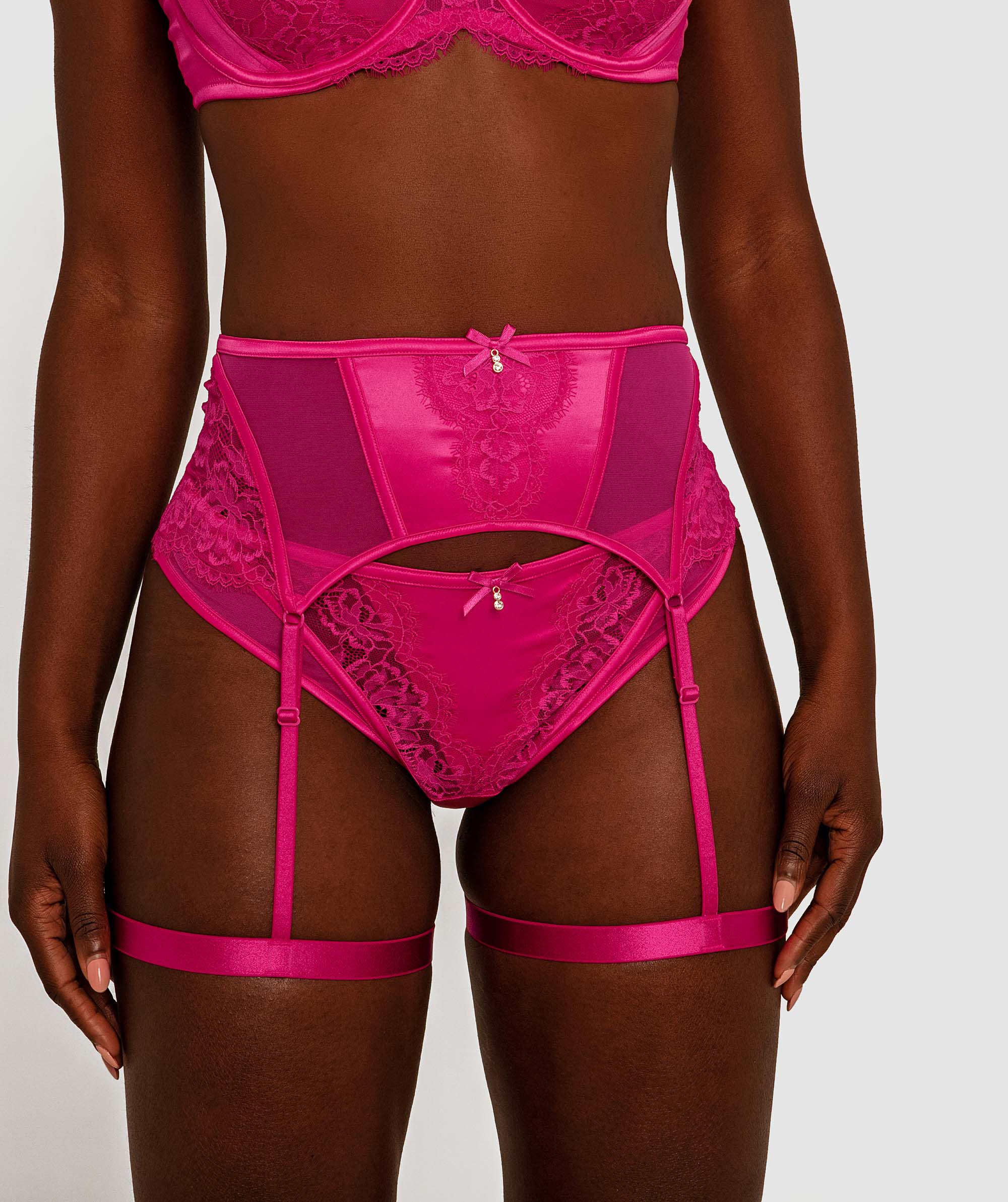 Robyn Suspender - Fuchsia Pink