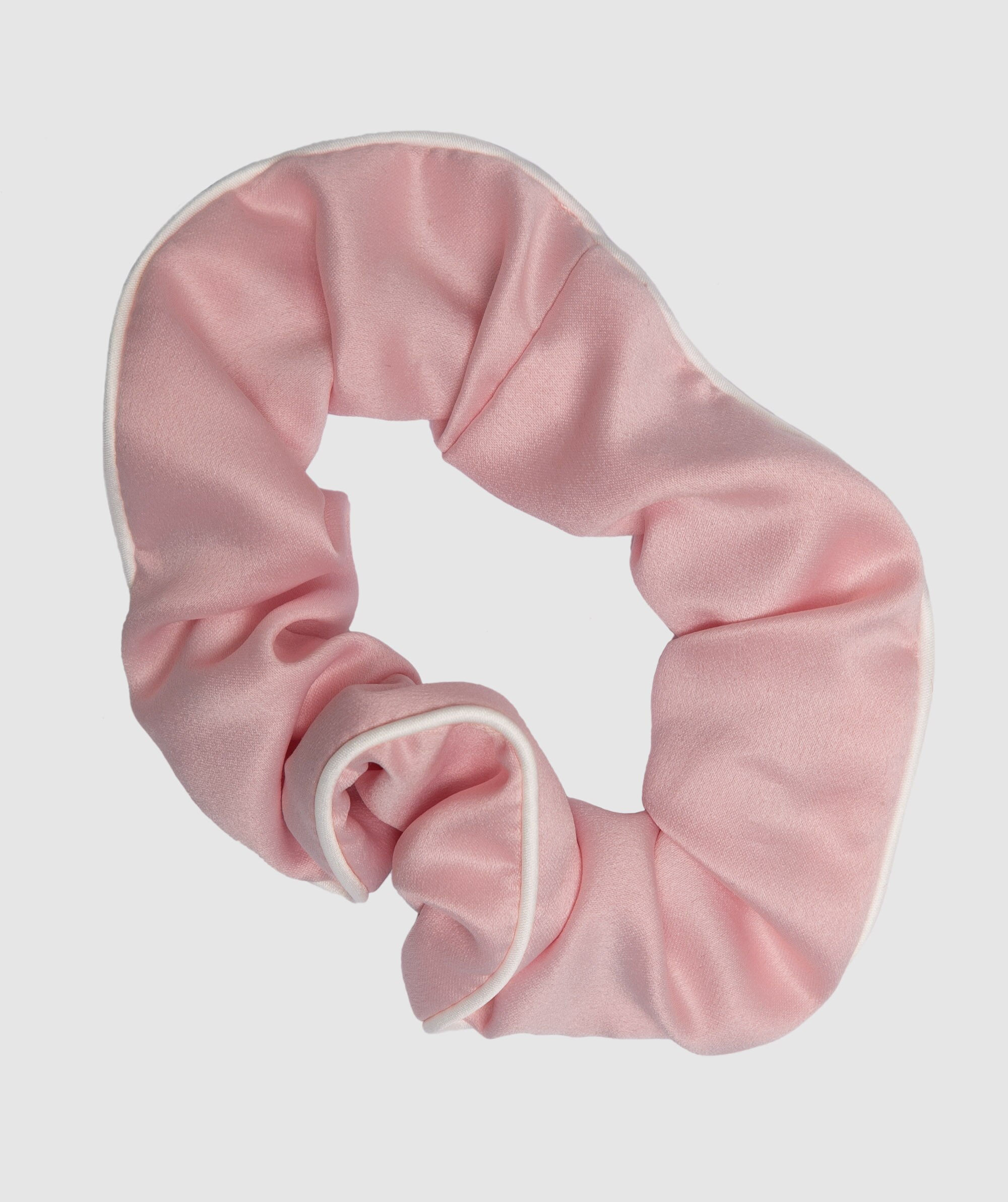Scrunchie With Piping - Light Pink