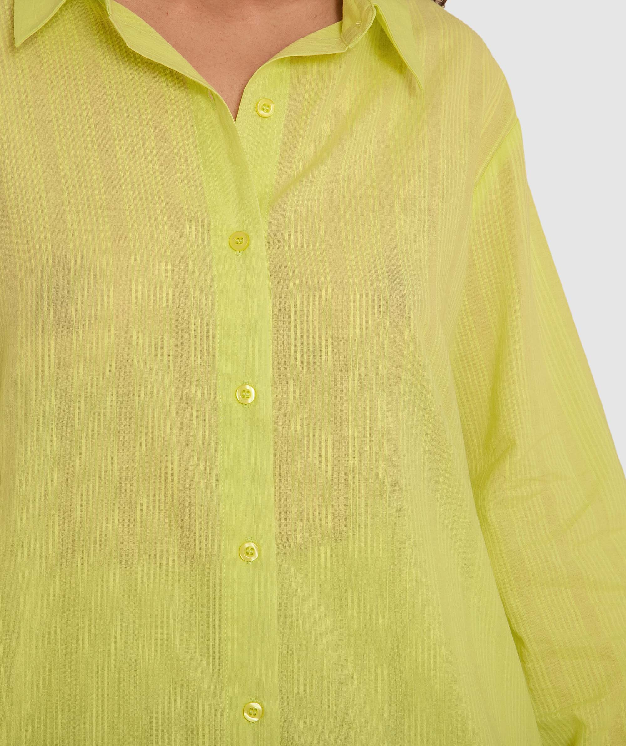 Carissa Long Sleeve Sleep Shirt - Bright Green