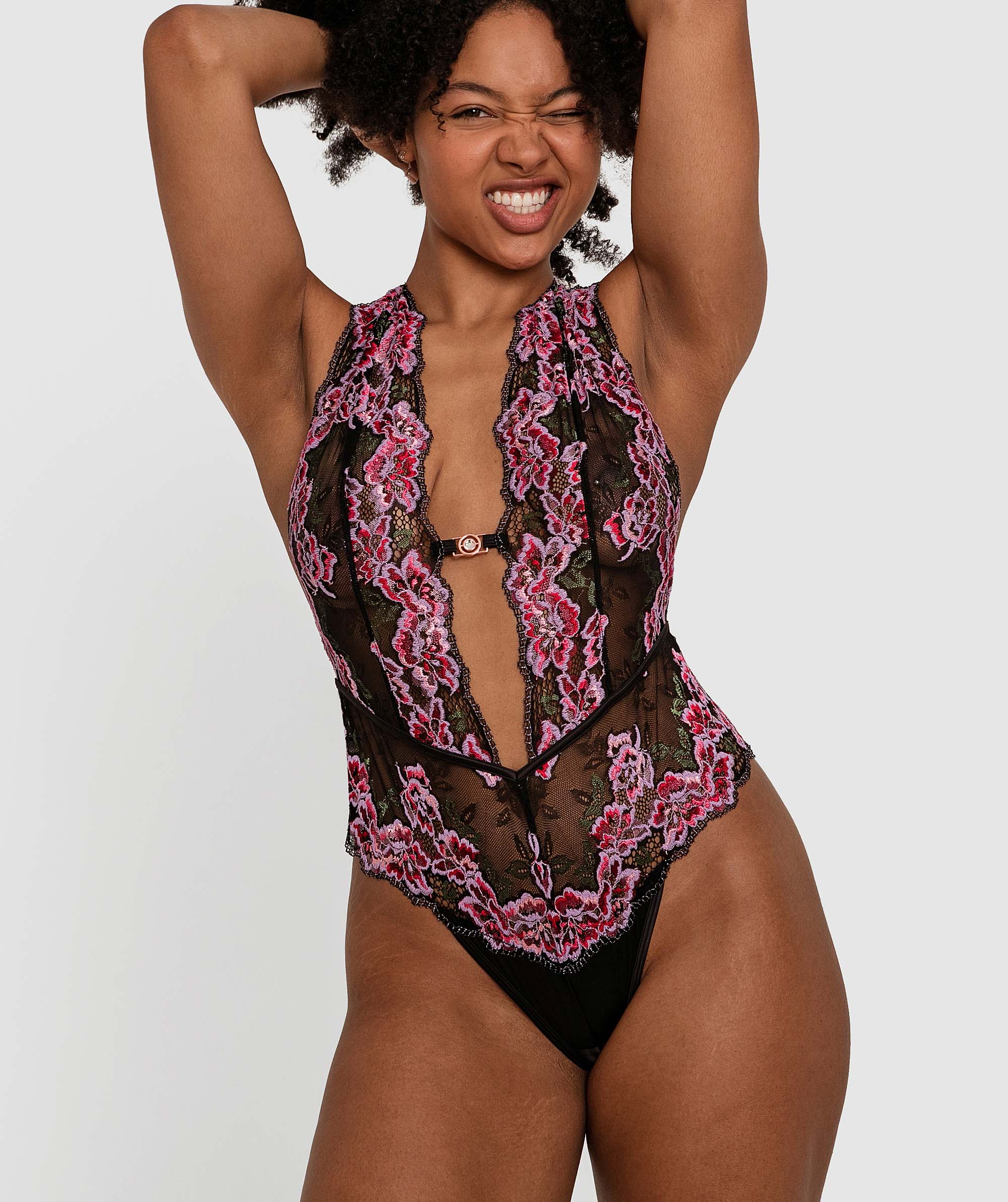 Mandy Plunge Bodysuit - Black