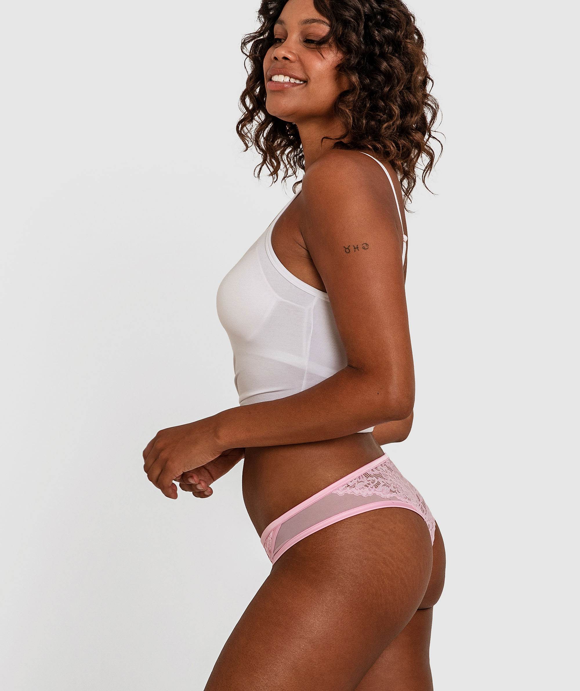 Edwina Brazilian Knicker - Pink