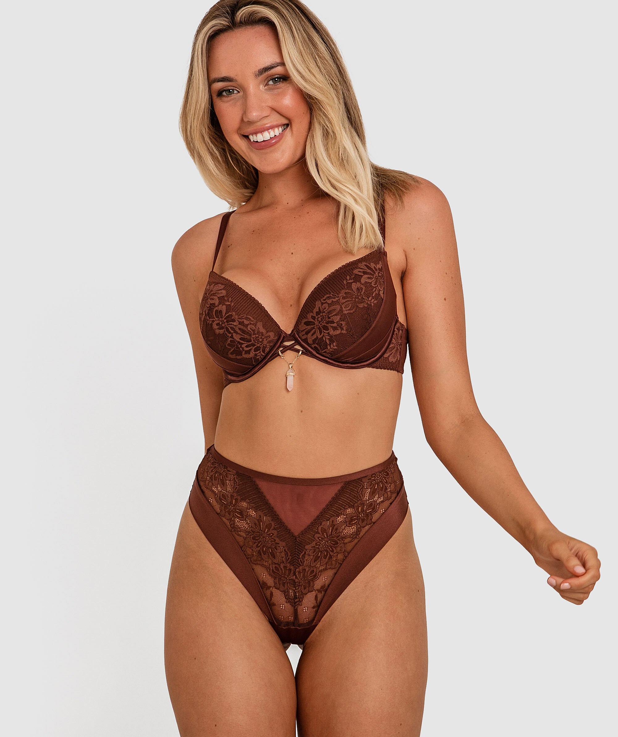 Cadence High Waist V String - Nude 6