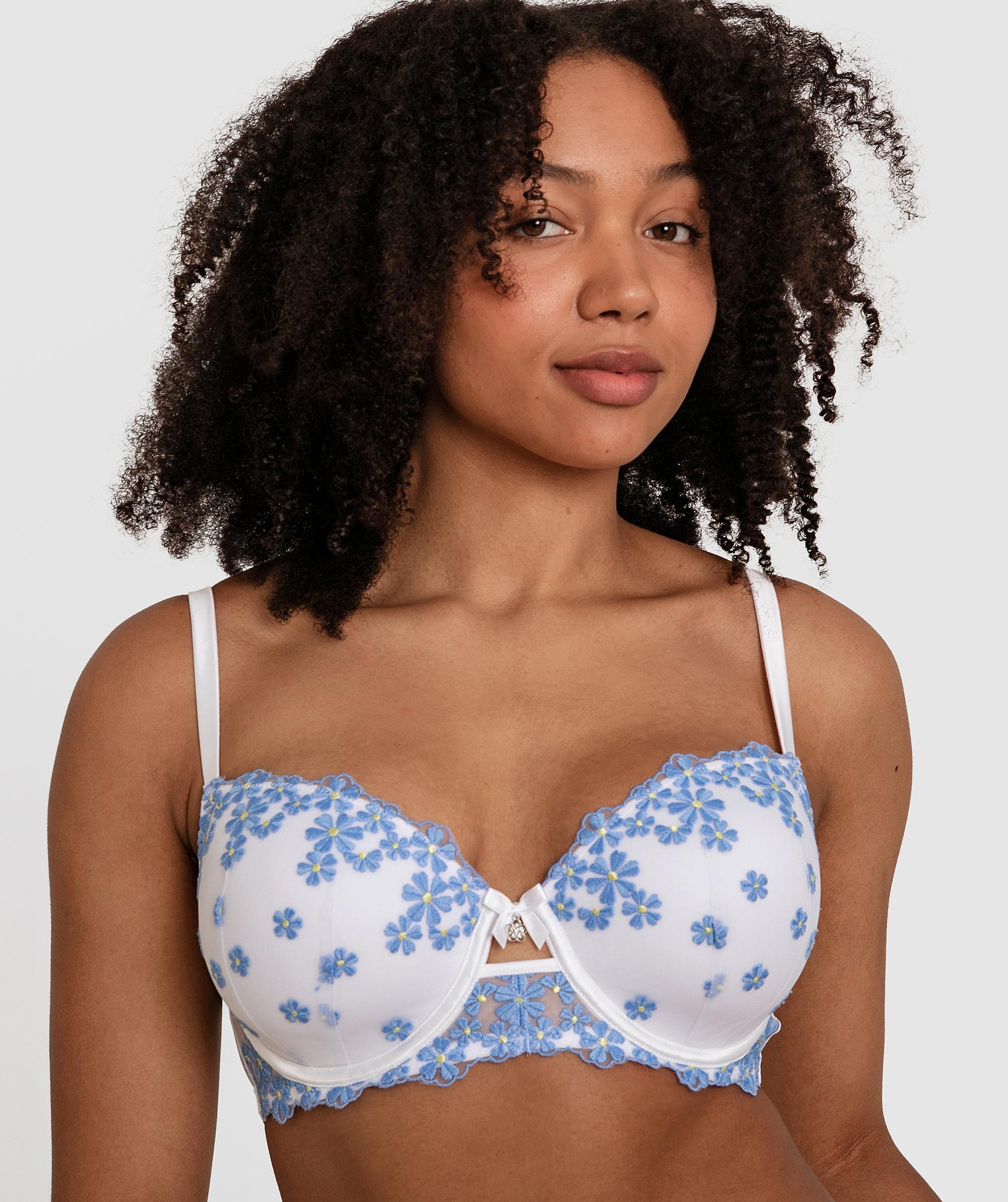 Valerie Full Cup Balconette Bra - White