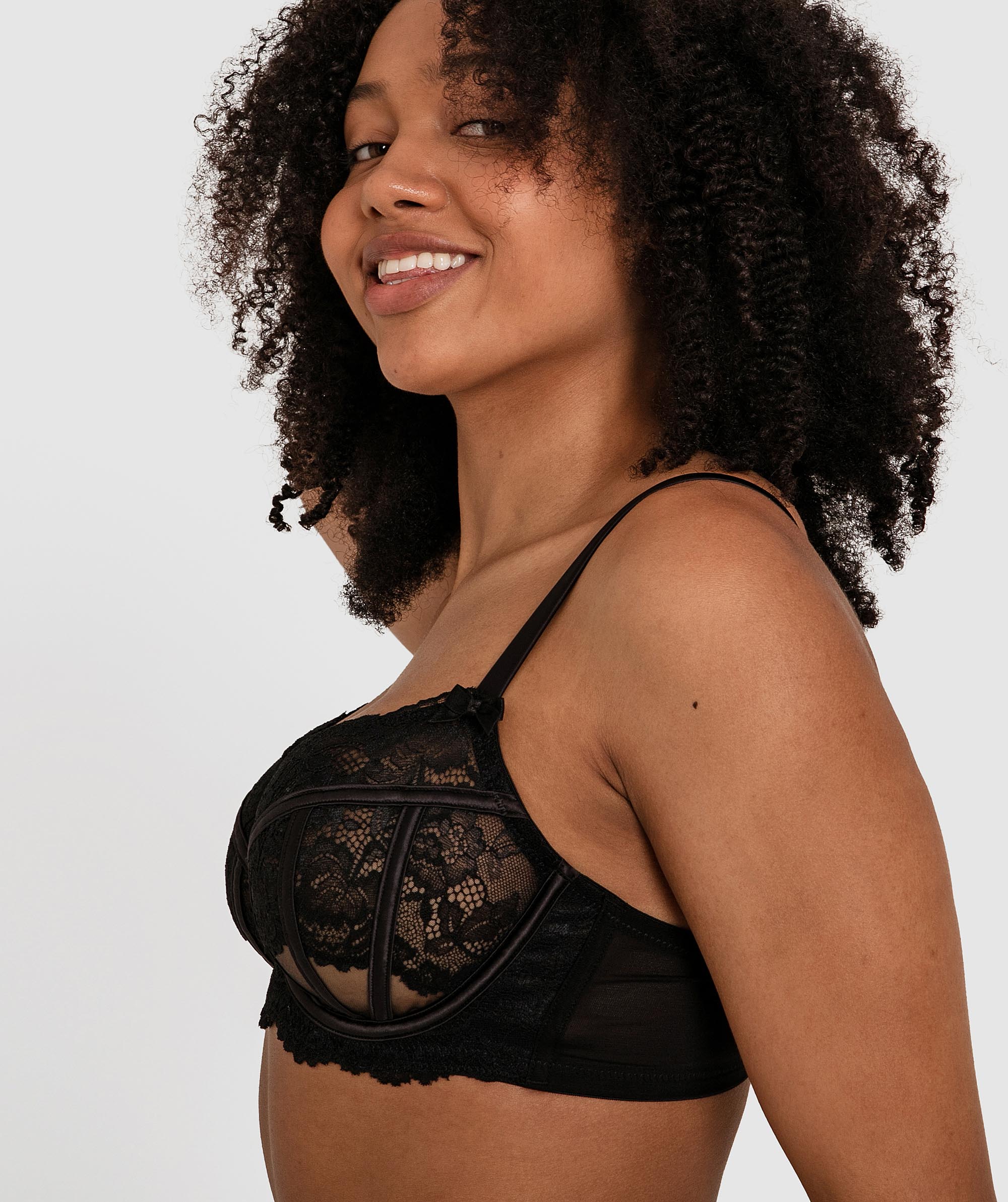 Bethany Full Cup Balconette Bra - Black