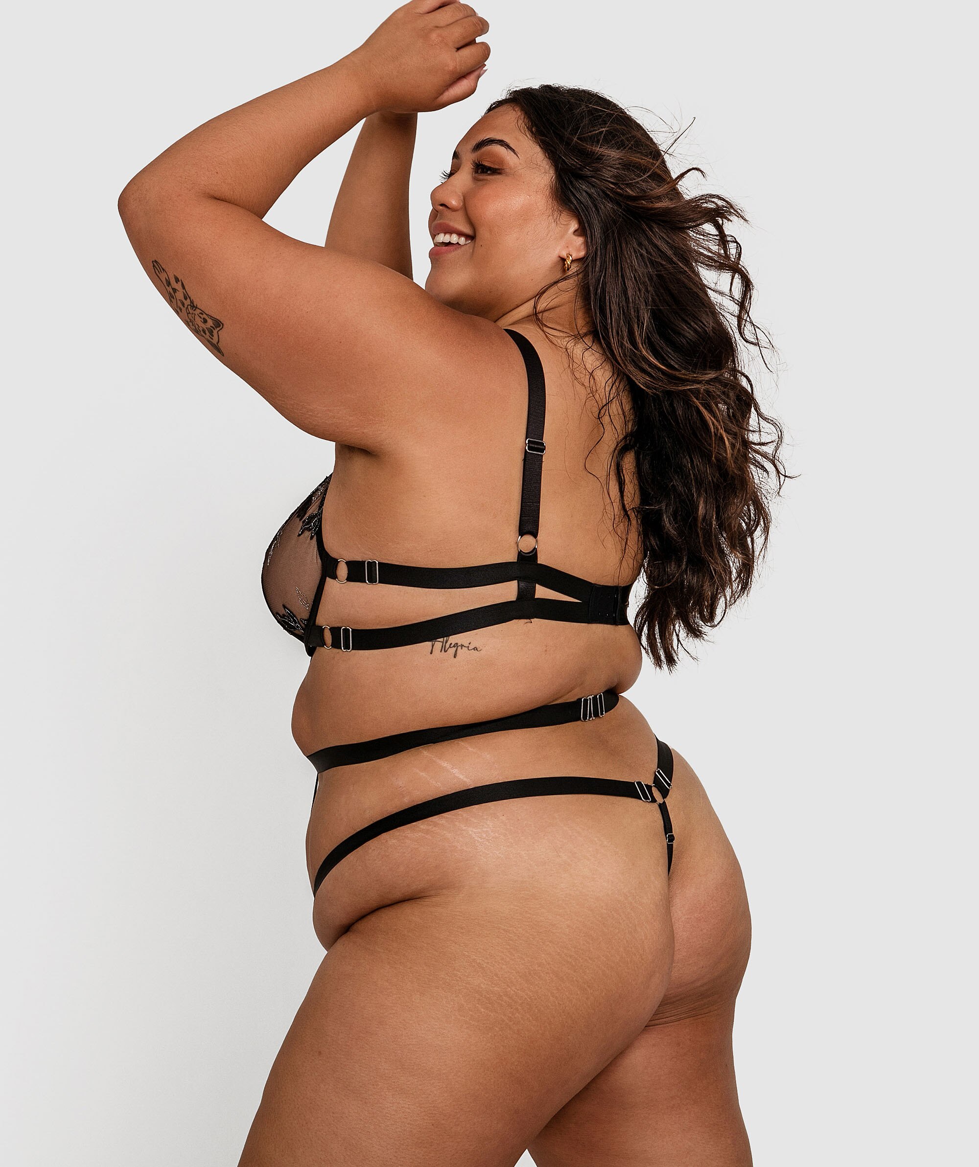 Night Games Empowered Underwire Bodysuit - Black