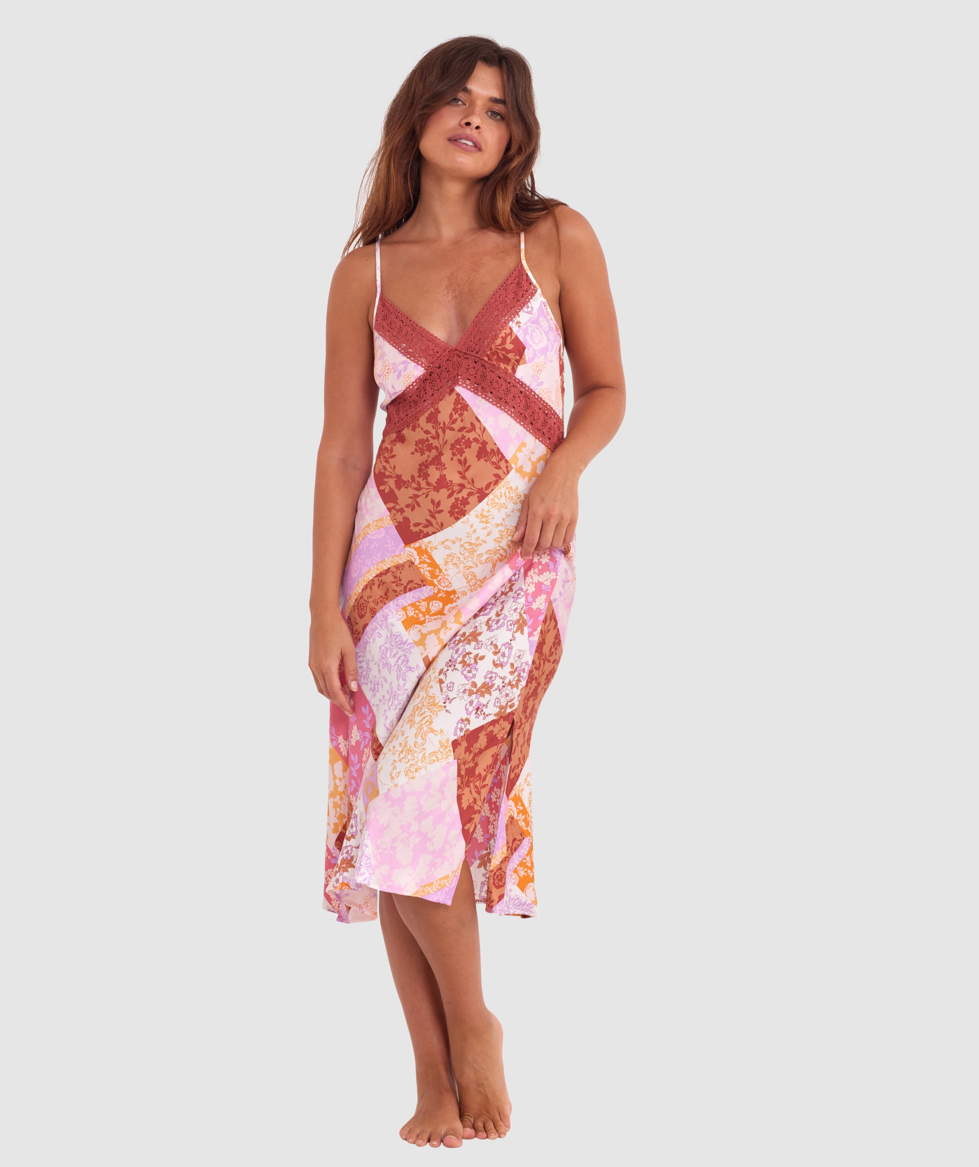 Cassidy Long Slip - Print