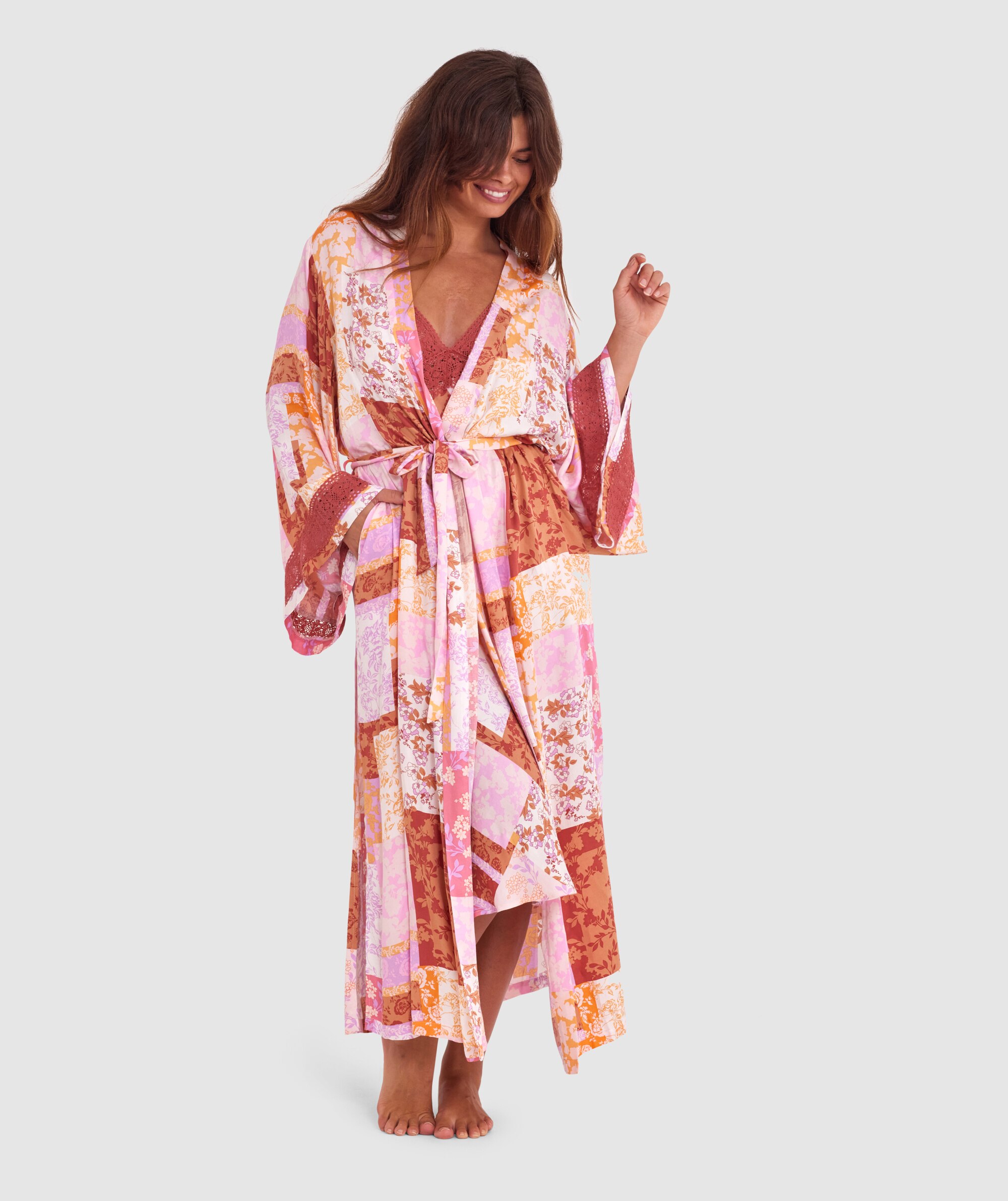 Cassidy Long Wrap - Print