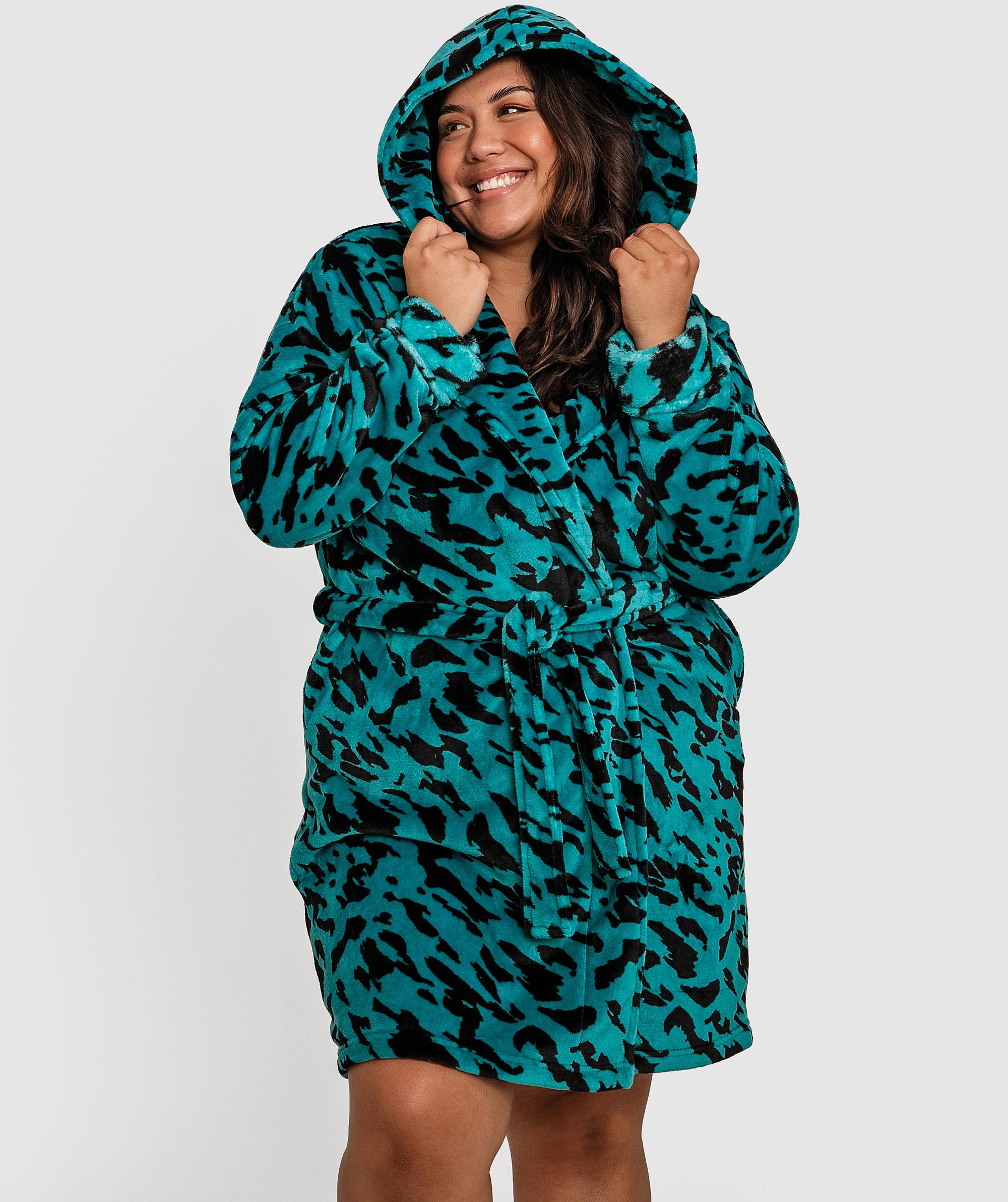 Zuri Short Gown - Print Animal