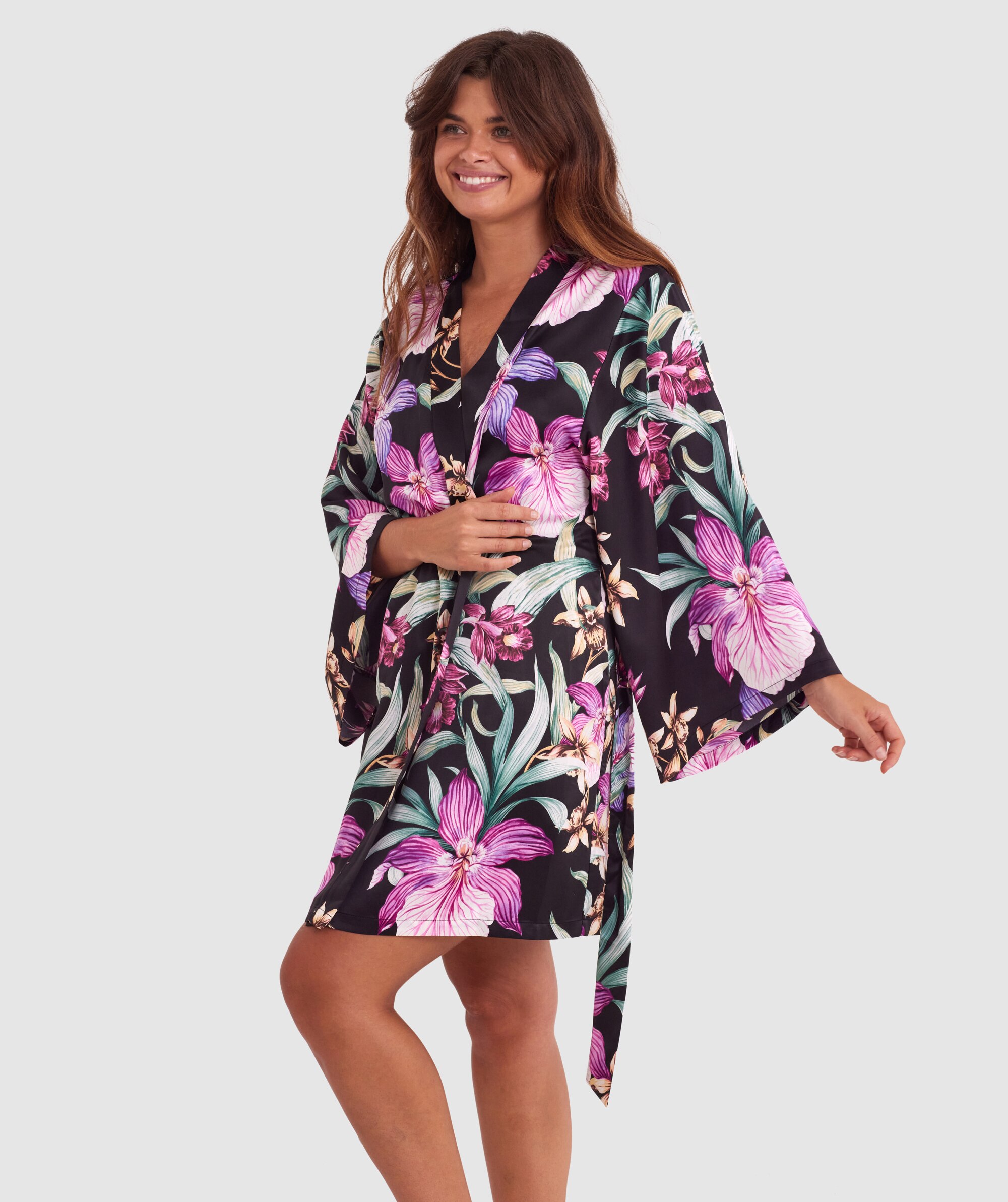 Orchid Bloom Print Wrap - Print Floral