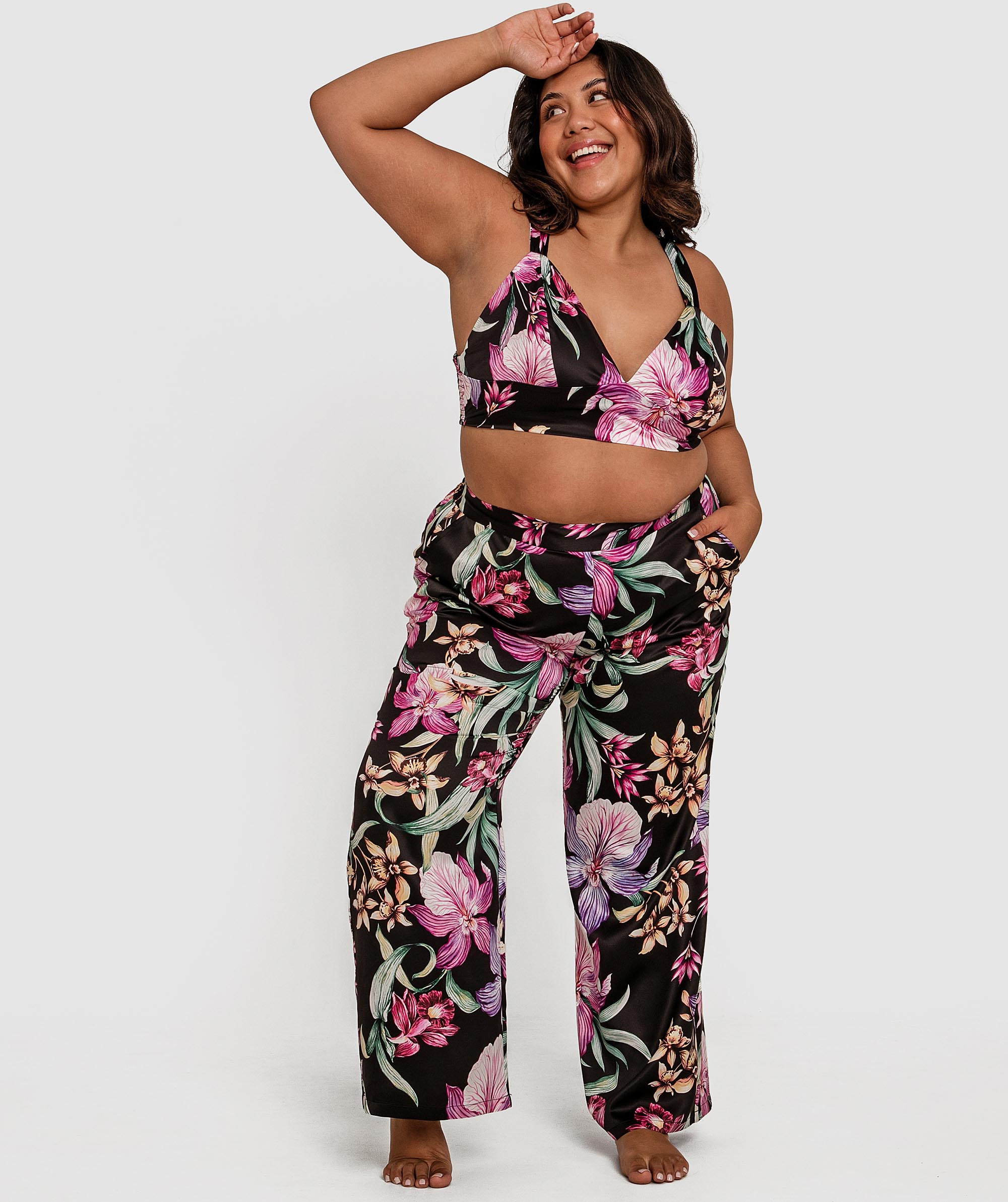 Orchid Bloom Print Crop Cami - Print Floral