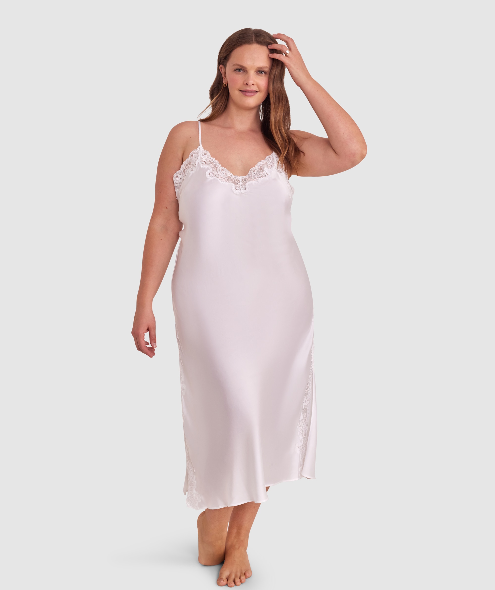 Sammy Low Back Long Slip - Ivory