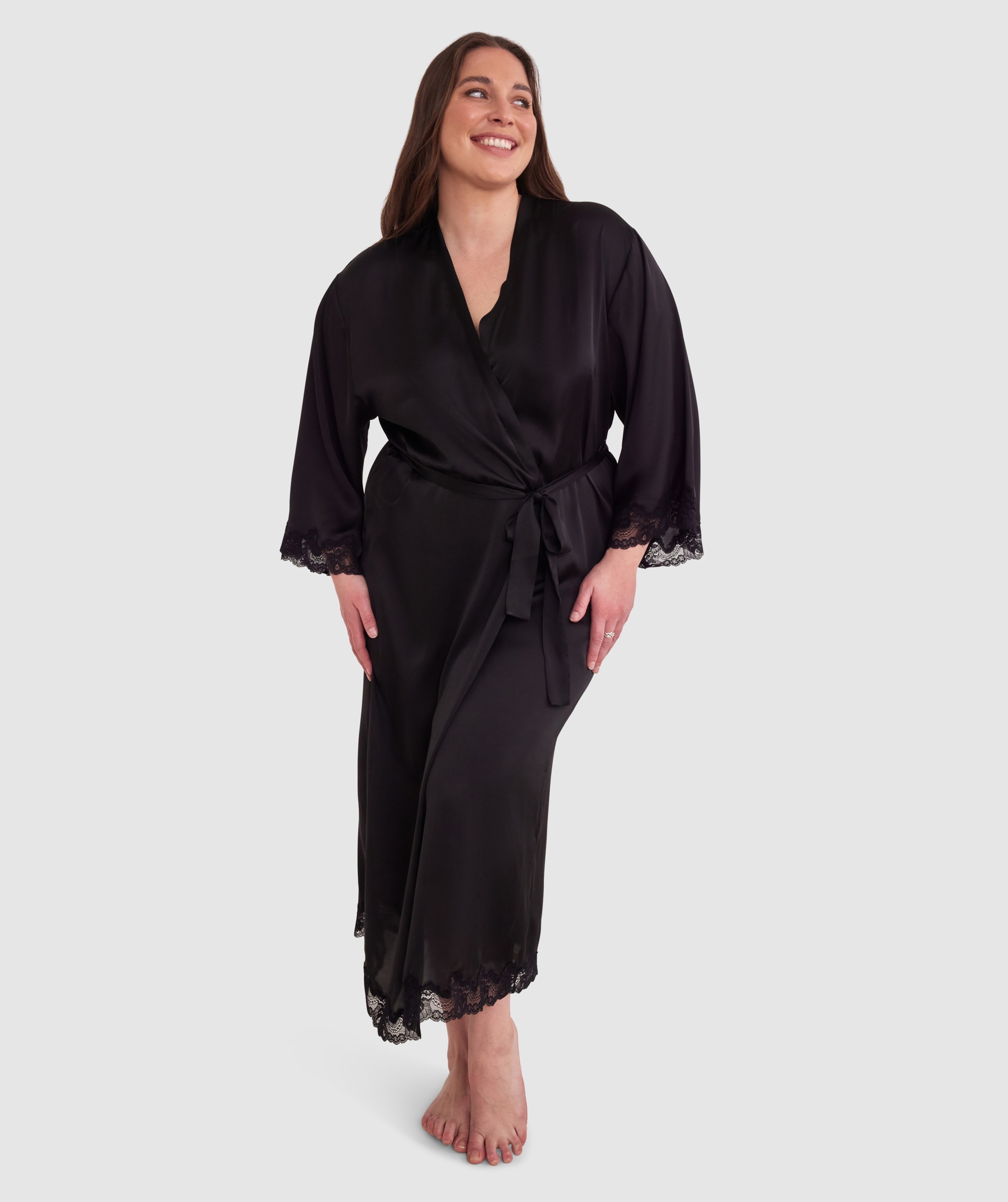 Bras N Things - Bras N Things Black Lace Bodysuit on Designer Wardrobe