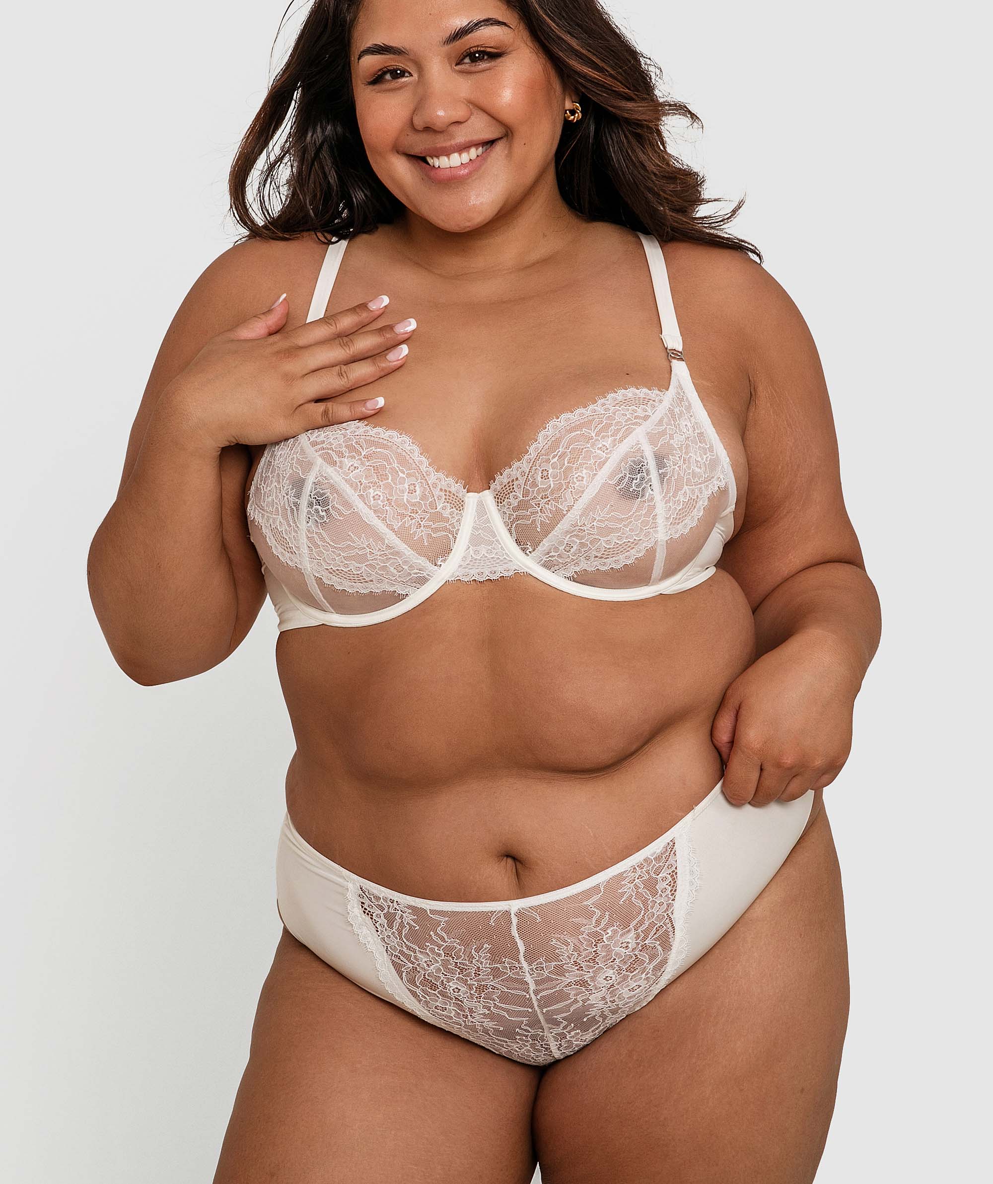 Inez High Waist V String - Ivory