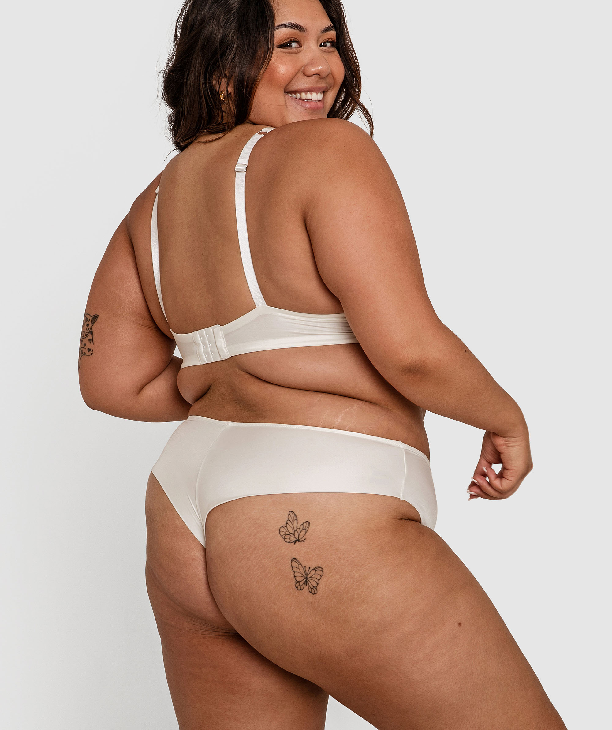 Inez High Waist V String - Ivory
