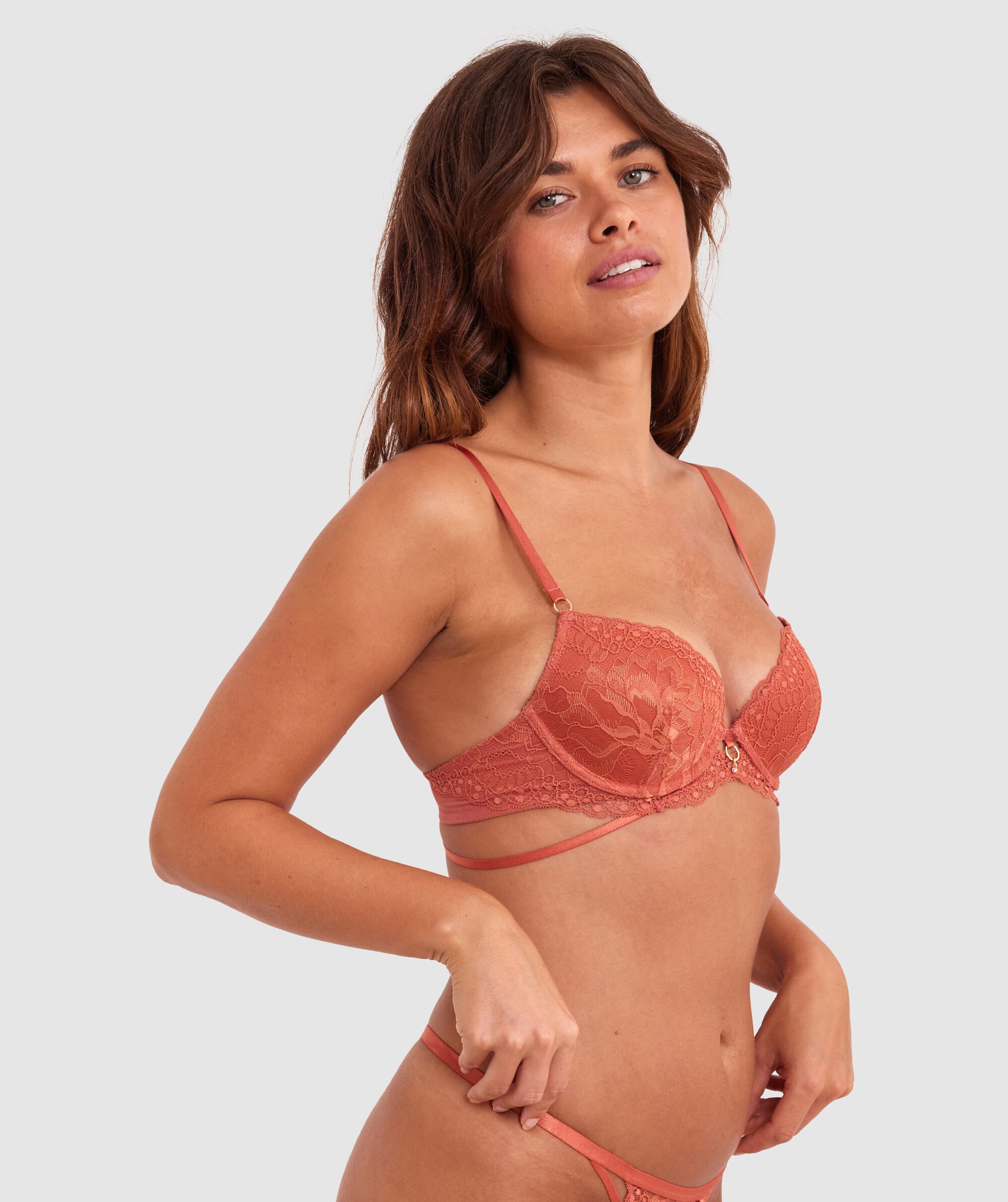 Cassidy Push Up Bra - Rust