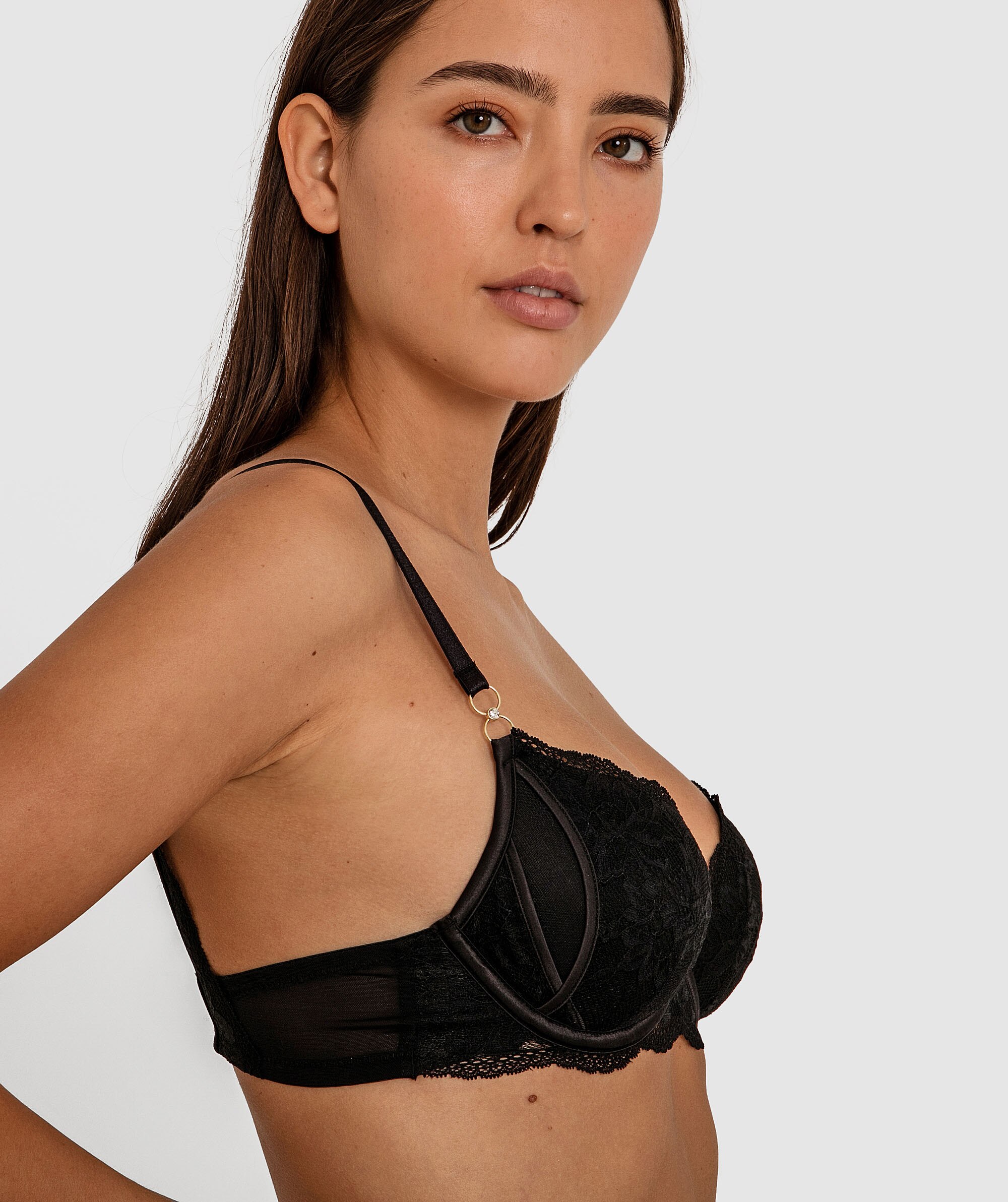 Breeze Contour Plunge Bra - Black