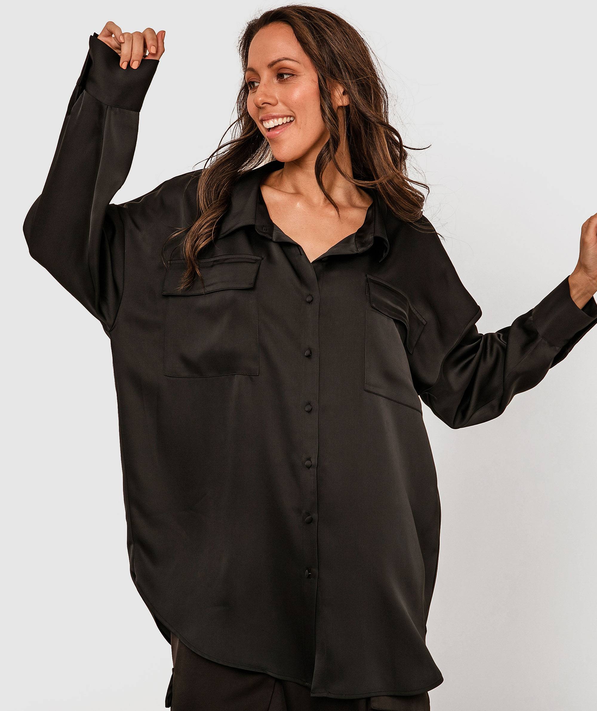 Tina Long Sleeve Shirt - Black