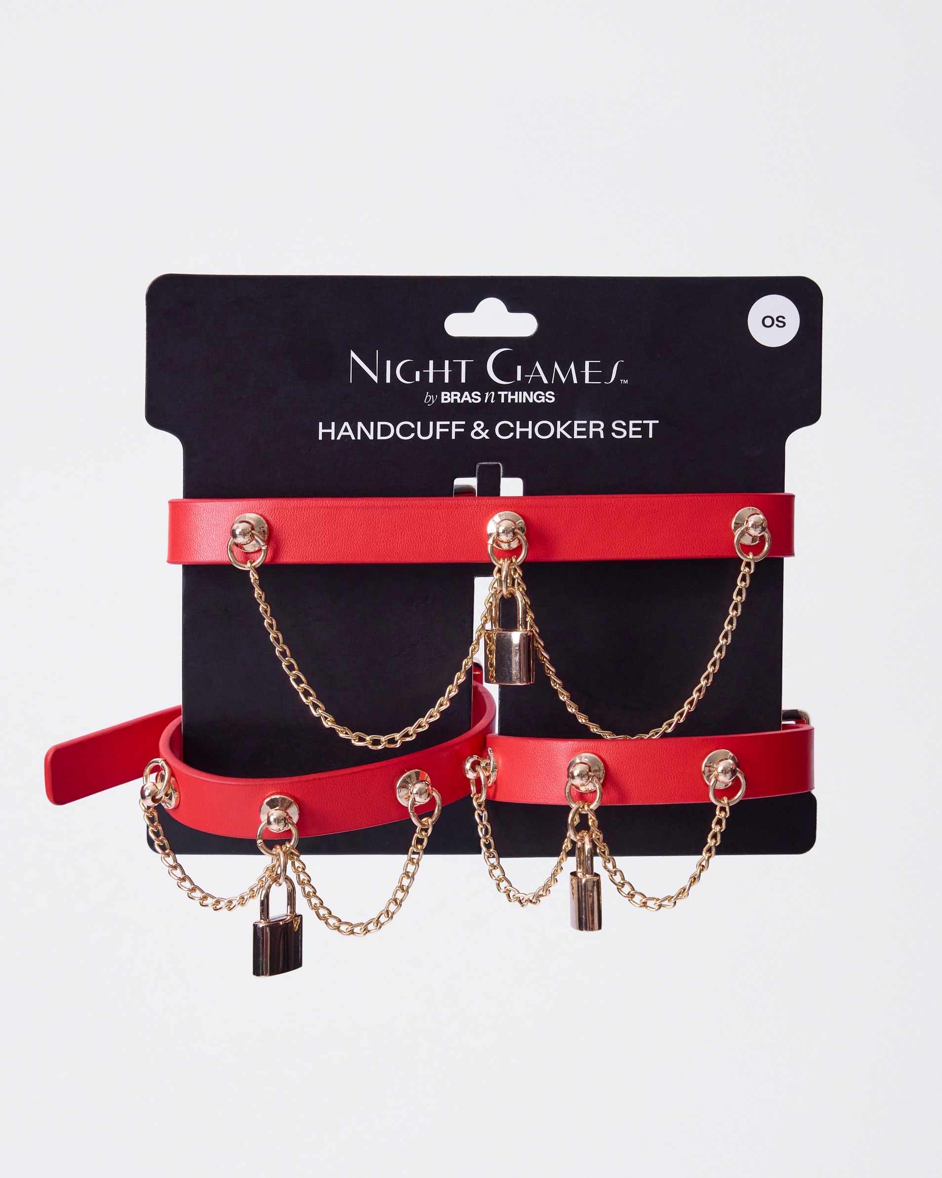 Bras N Things Night Games Love Lock Handcuffs & Choker Set | 11430601