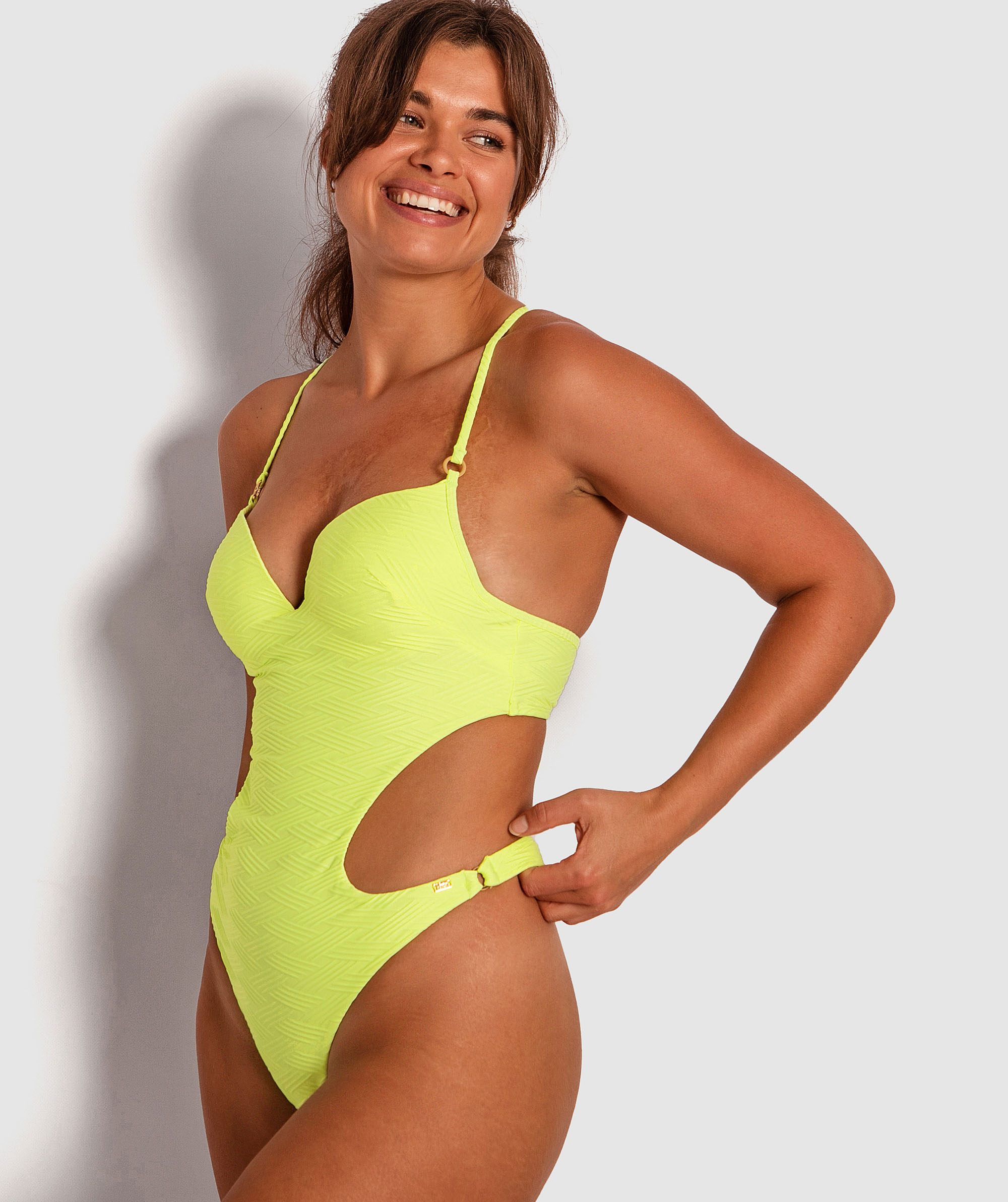 light yellow swimsuit