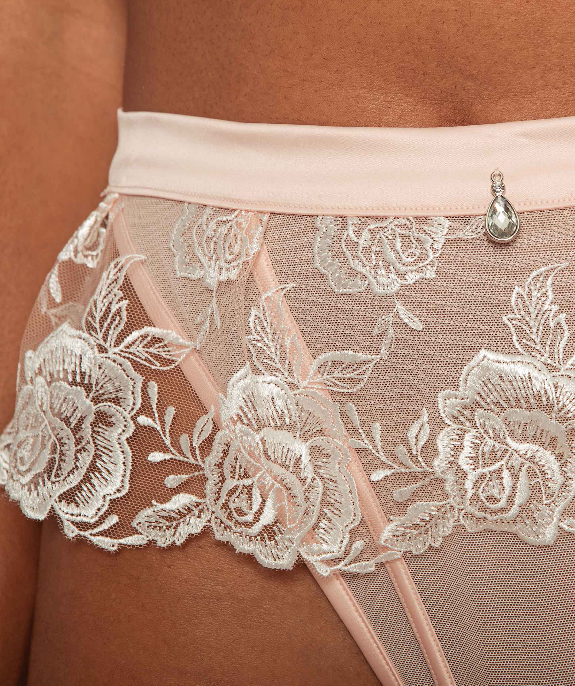 When In Rome High Waisted V String - Light Pink